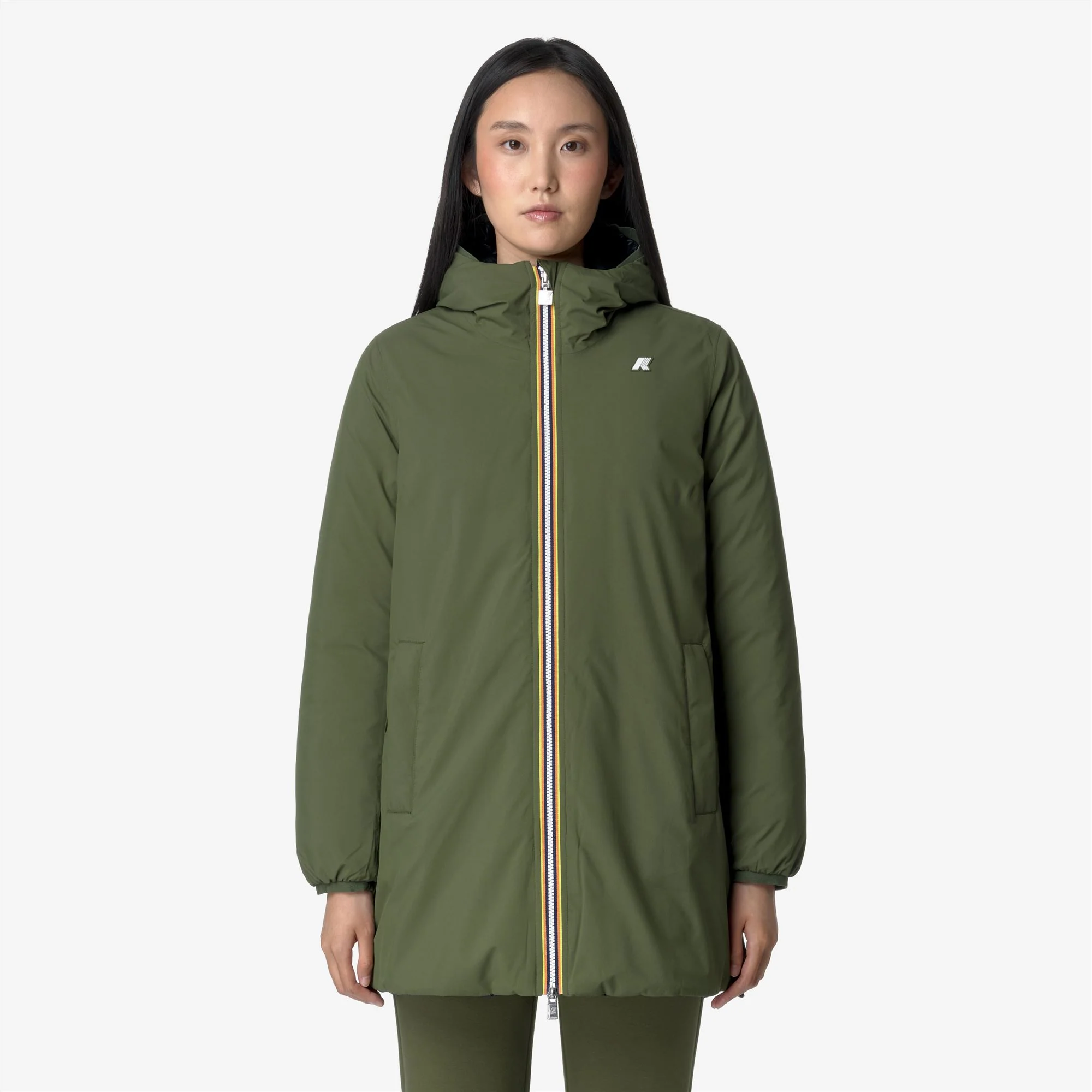 SOPHIE ST THERMO REVERSIBLE - Jackets - Mid - Woman - GREEN C-BLACK P - Image 4