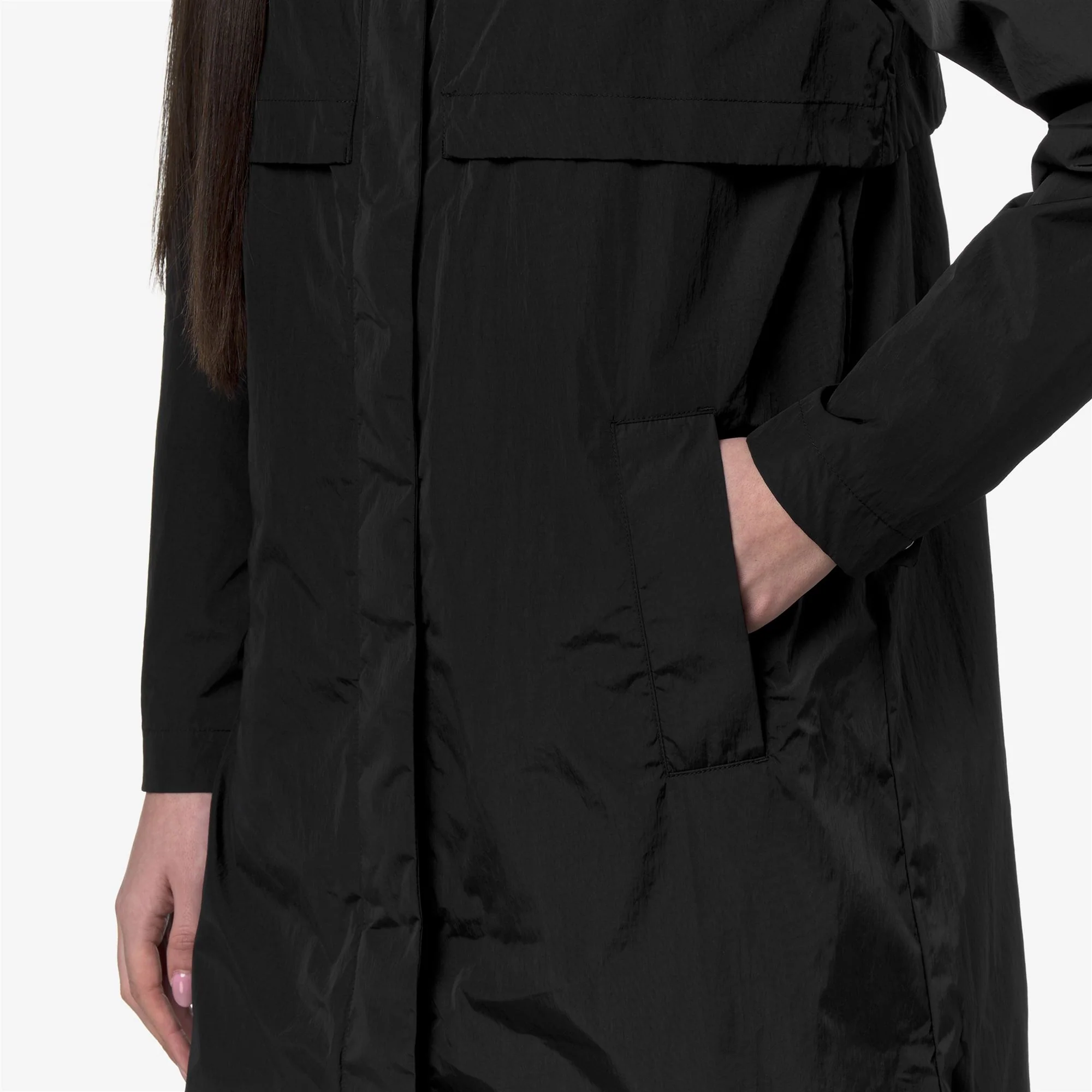 SOPHILENE SATIN GLASS - Jackets - Mid - Woman - BLACK PURE - Image 2
