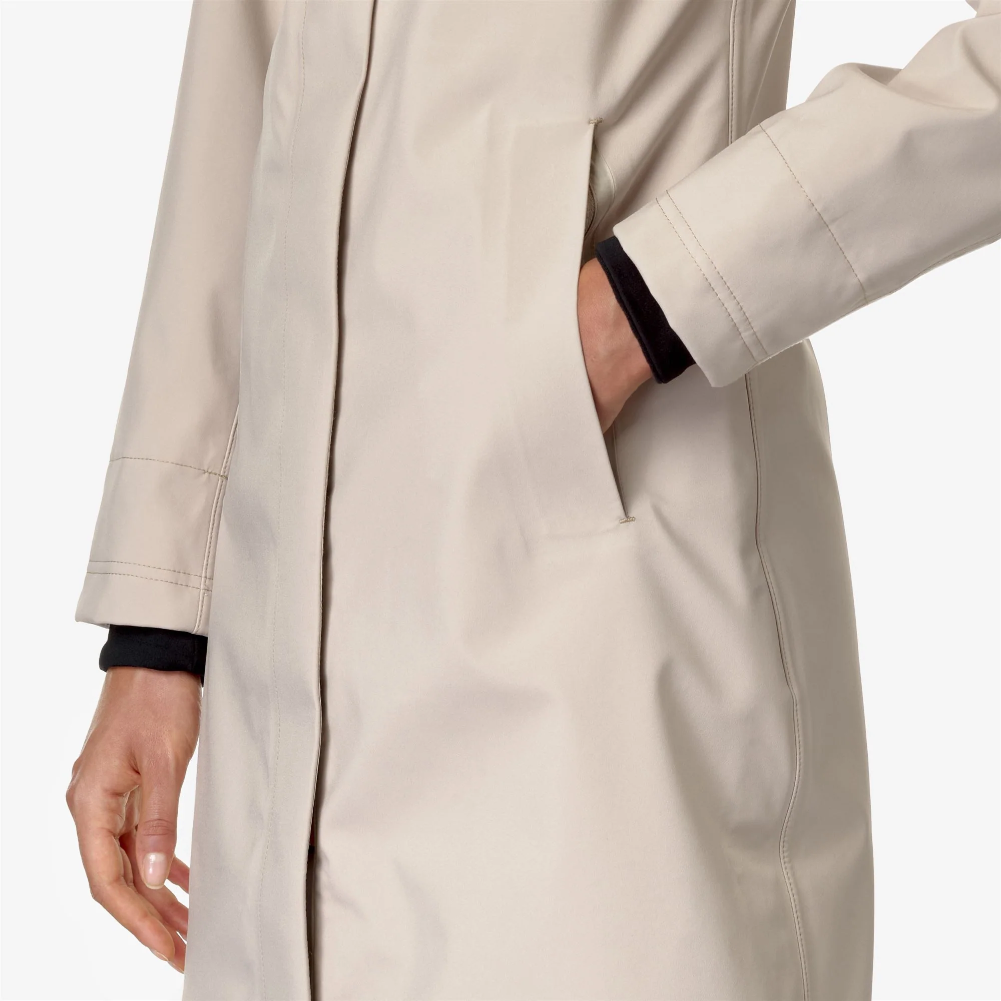 STEPHY BONDED - Jackets - 3/4 LENGTH - Woman - BEIGE G-BLUE D - Image 2