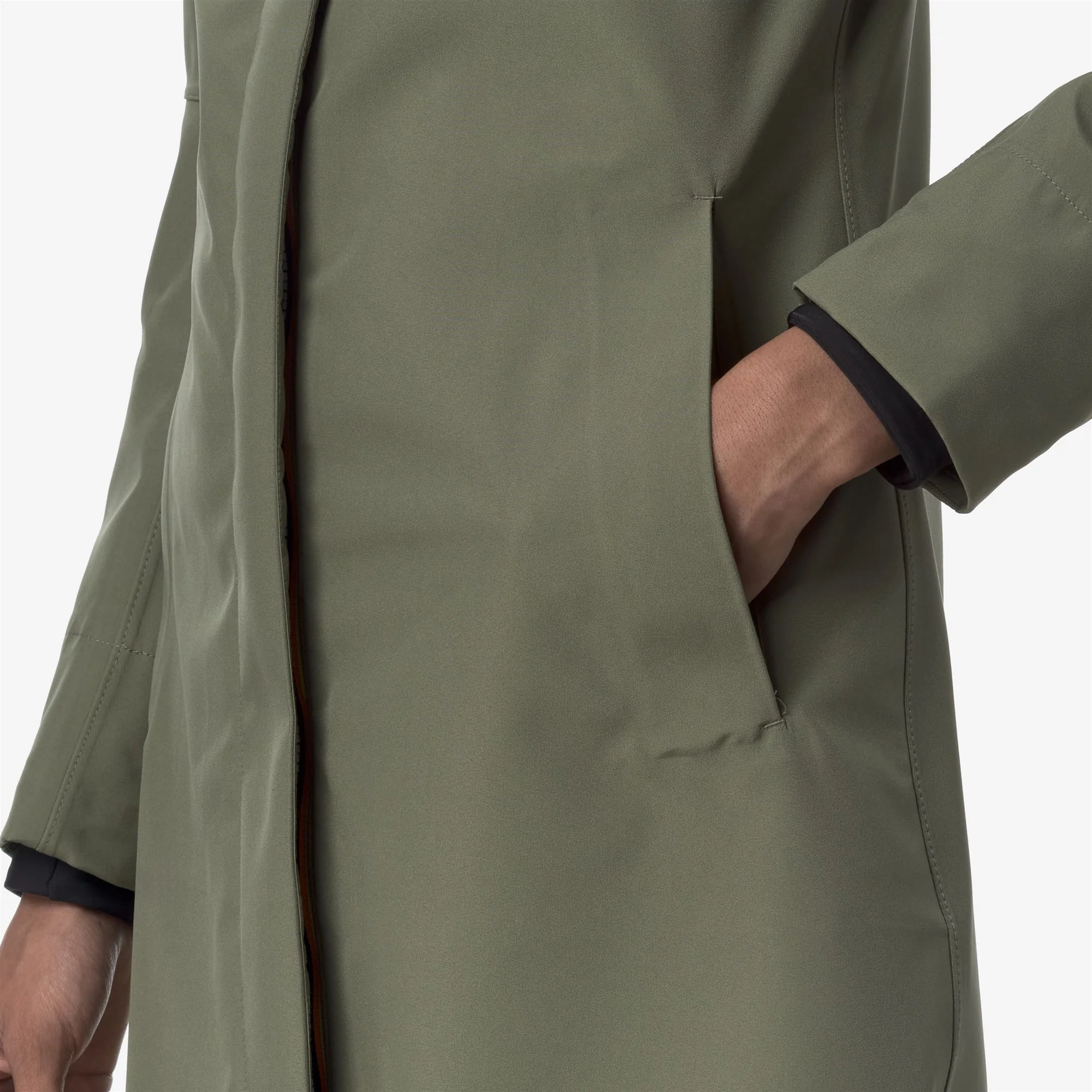 STEPHY BONDED JERSEY - Jackets - 3/4 LENGTH - Woman - GREEN LICHEN - Image 2