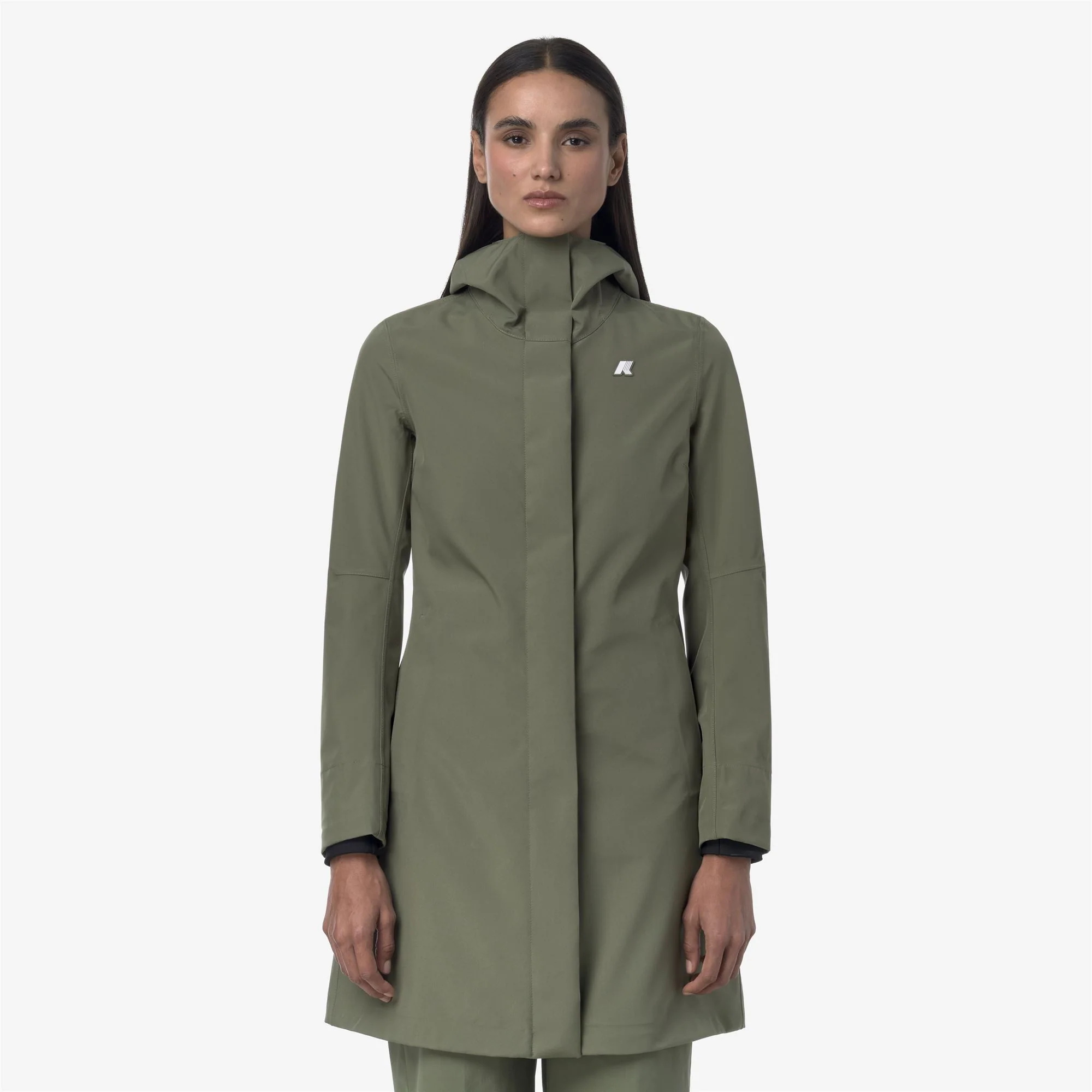 STEPHY BONDED JERSEY - Jackets - 3/4 LENGTH - Woman - GREEN LICHEN - Image 3