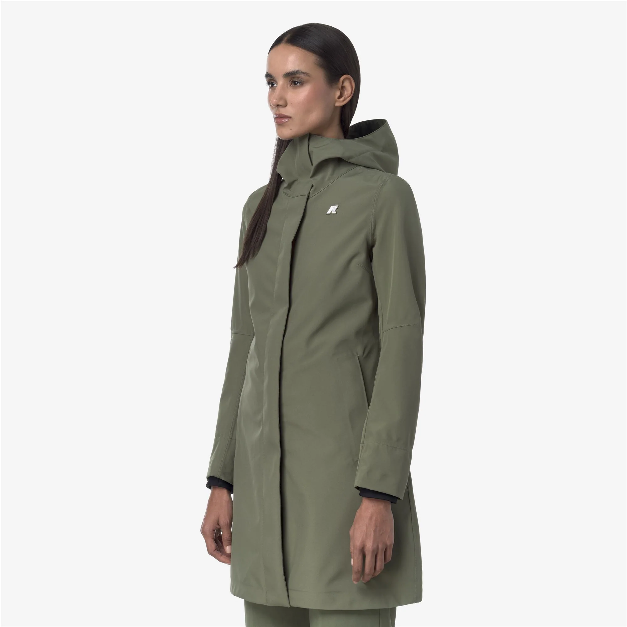 STEPHY BONDED JERSEY - Jackets - 3/4 LENGTH - Woman - GREEN LICHEN - Image 5