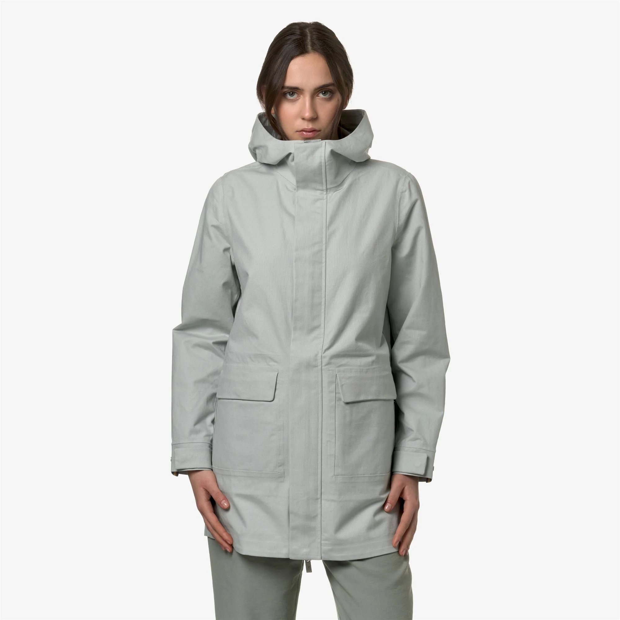 THERSA LINEN BLEND 2L - Jackets - 3/4 LENGTH - Woman - GREY SAGE-SILVER - Image 3