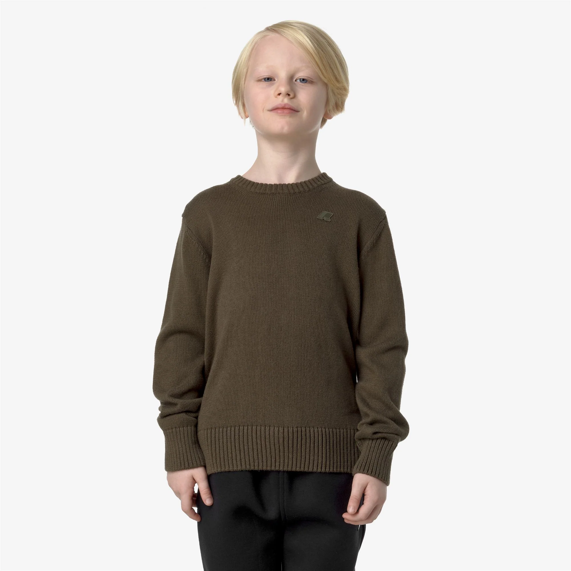 P. SEBASTIEN COTTON CASHMERE - KNITWEAR - Pull  Over - Kid unisex - GREEN BLACKISH - Image 3