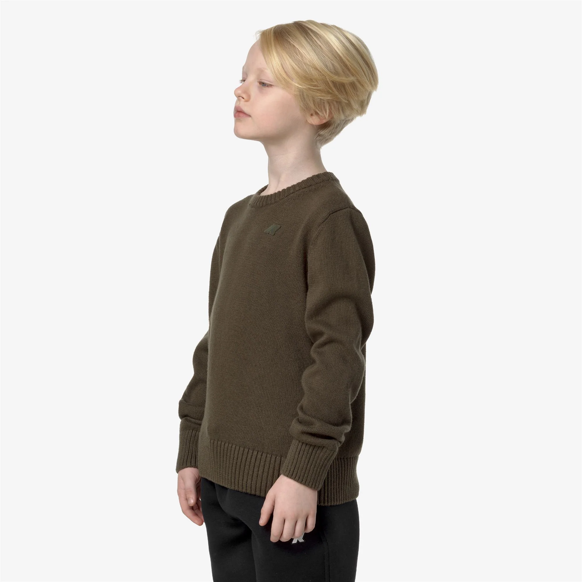 P. SEBASTIEN COTTON CASHMERE - KNITWEAR - Pull  Over - Kid unisex - GREEN BLACKISH - Image 4