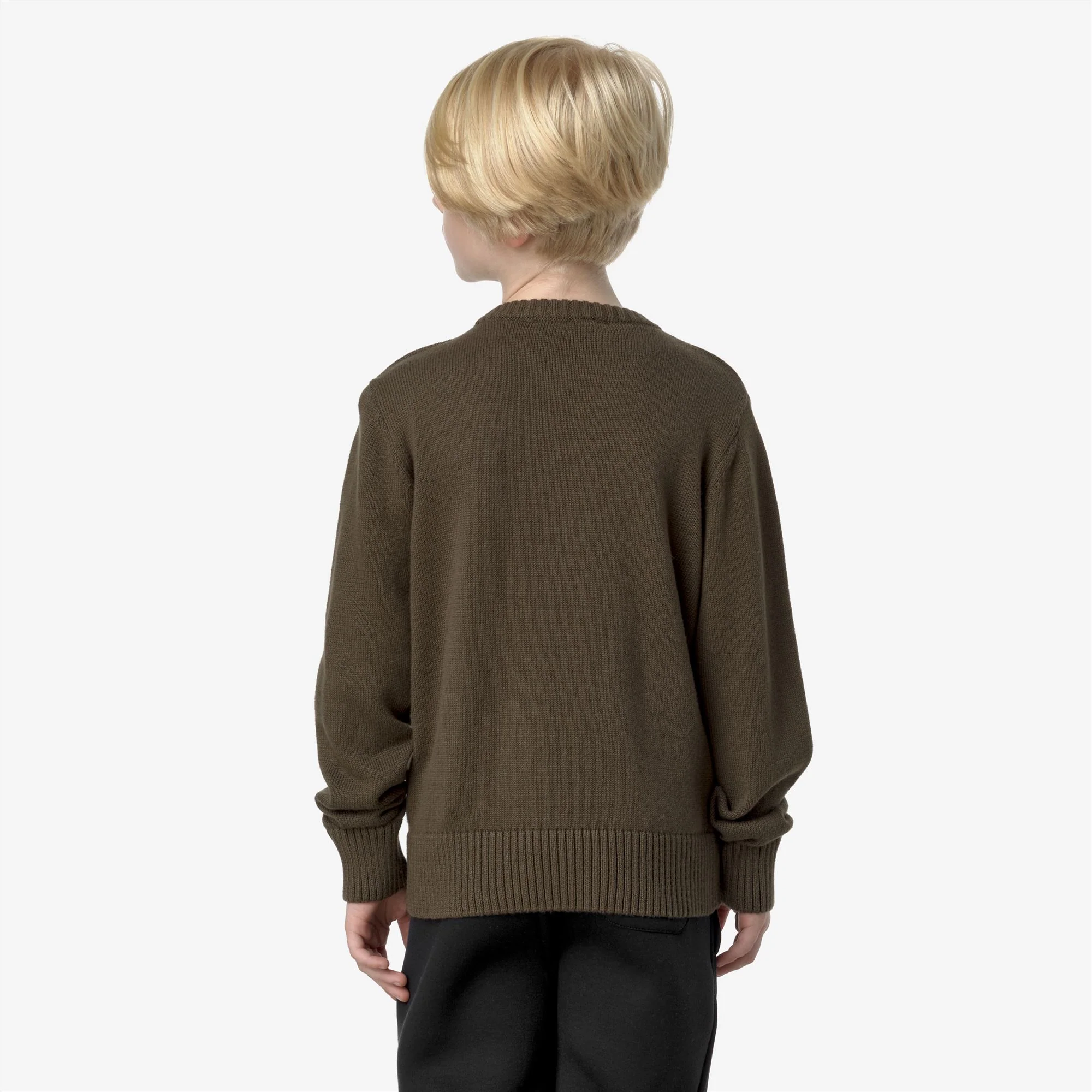 P. SEBASTIEN COTTON CASHMERE - KNITWEAR - Pull  Over - Kid unisex - GREEN BLACKISH - Image 5