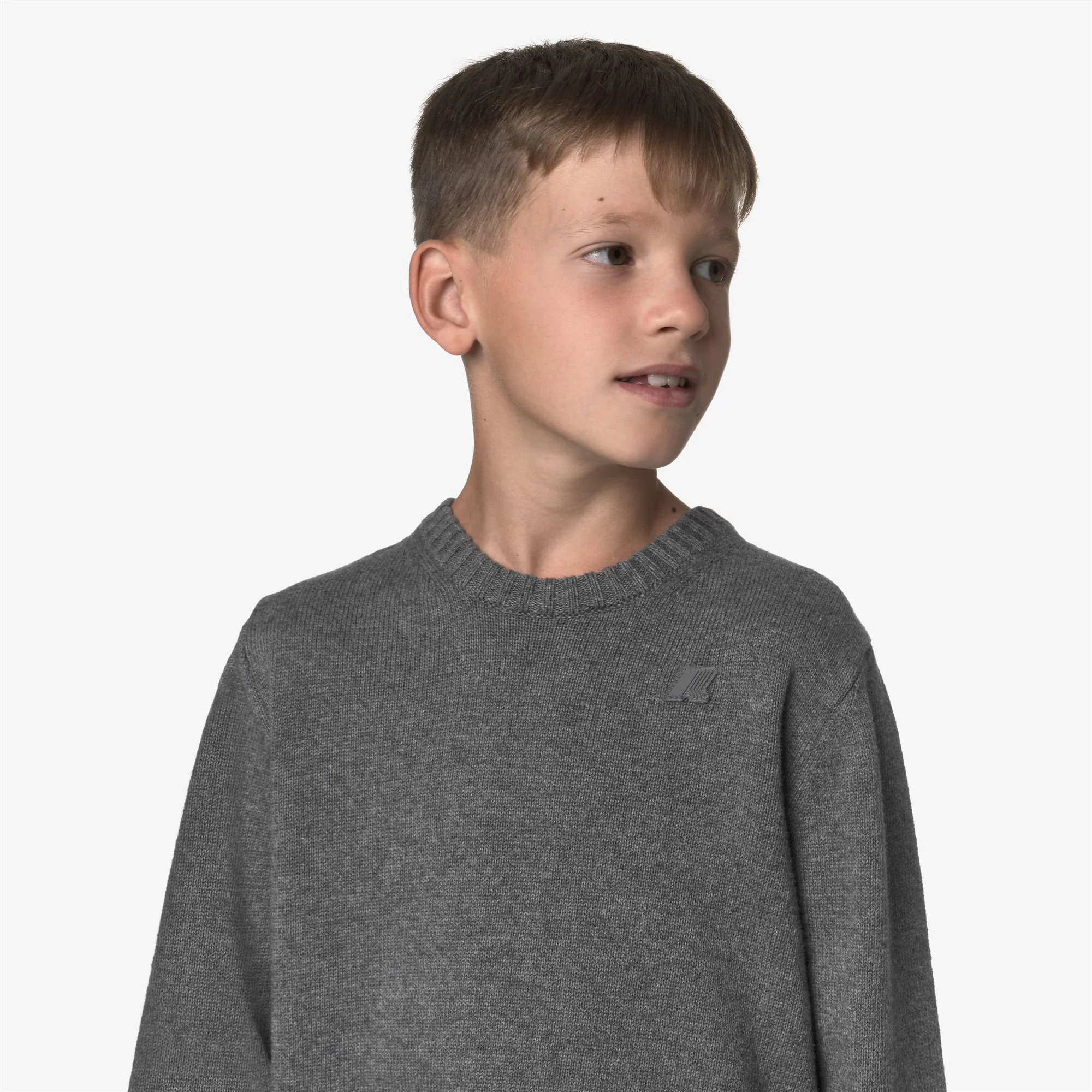 P. SEBASTIEN COTTON CASHMERE - KNITWEAR - Pull  Over - Kid unisex - GREY SMOKED MEL - Image 2