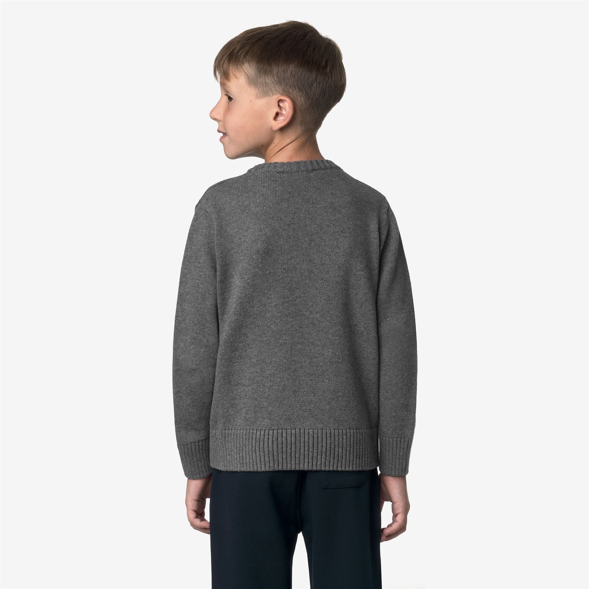 P. SEBASTIEN COTTON CASHMERE - KNITWEAR - Pull  Over - Kid unisex - GREY SMOKED MEL - Image 5