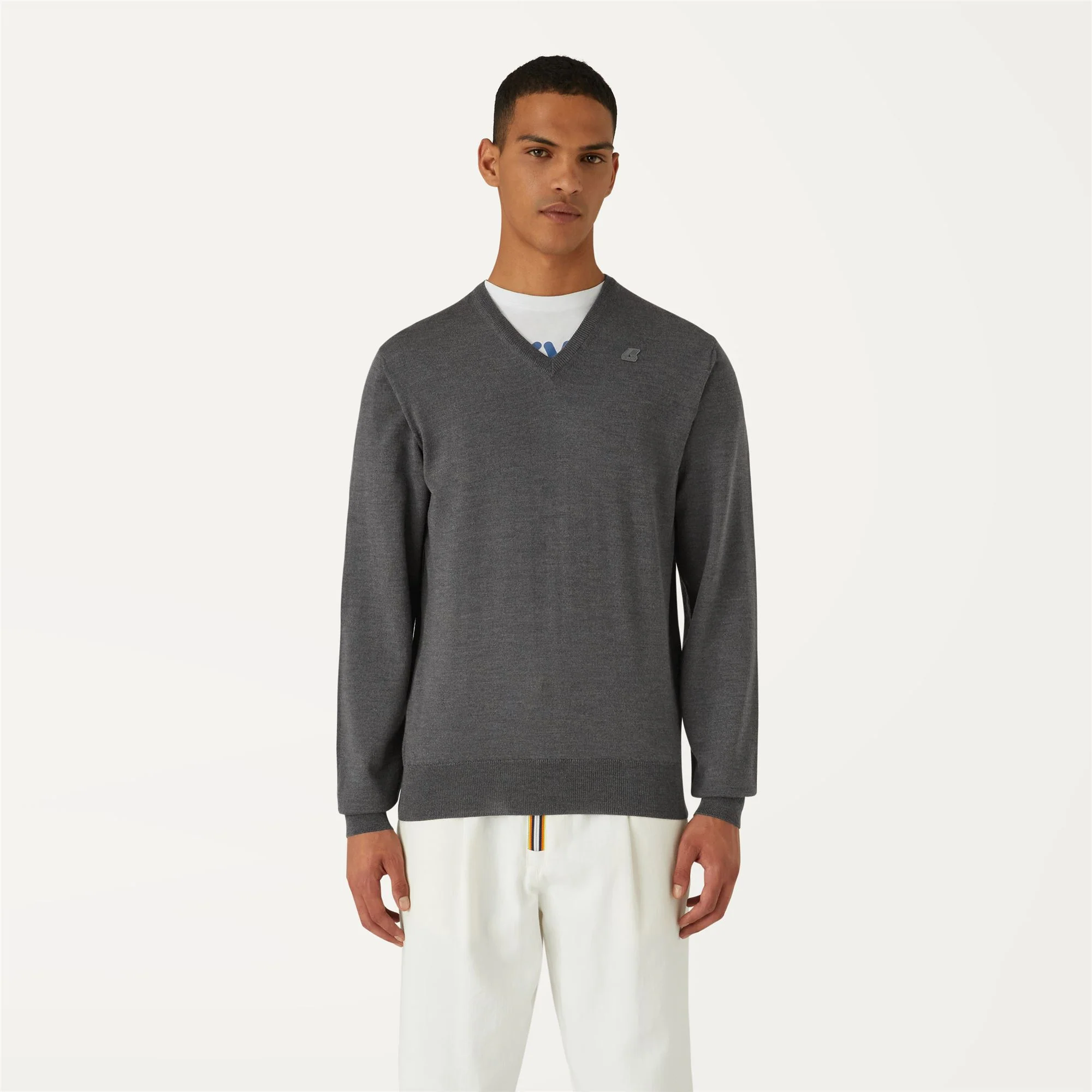 ANTOINE MERINO - KNITWEAR - Pull Over - Man - GREY MD MEL - Image 3