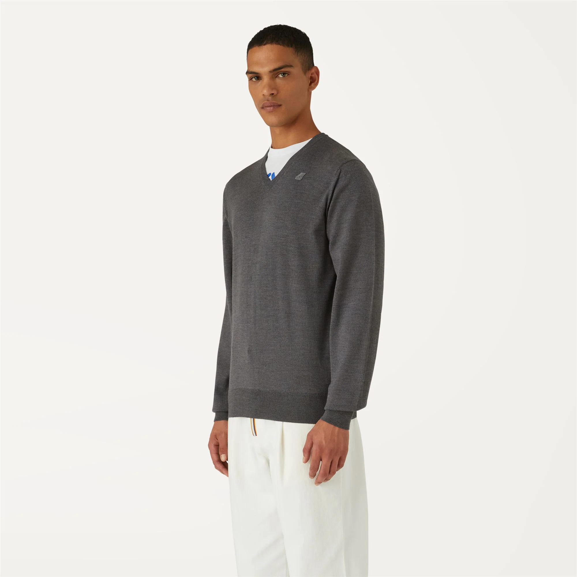 ANTOINE MERINO - KNITWEAR - Pull Over - Man - GREY MD MEL - Image 4