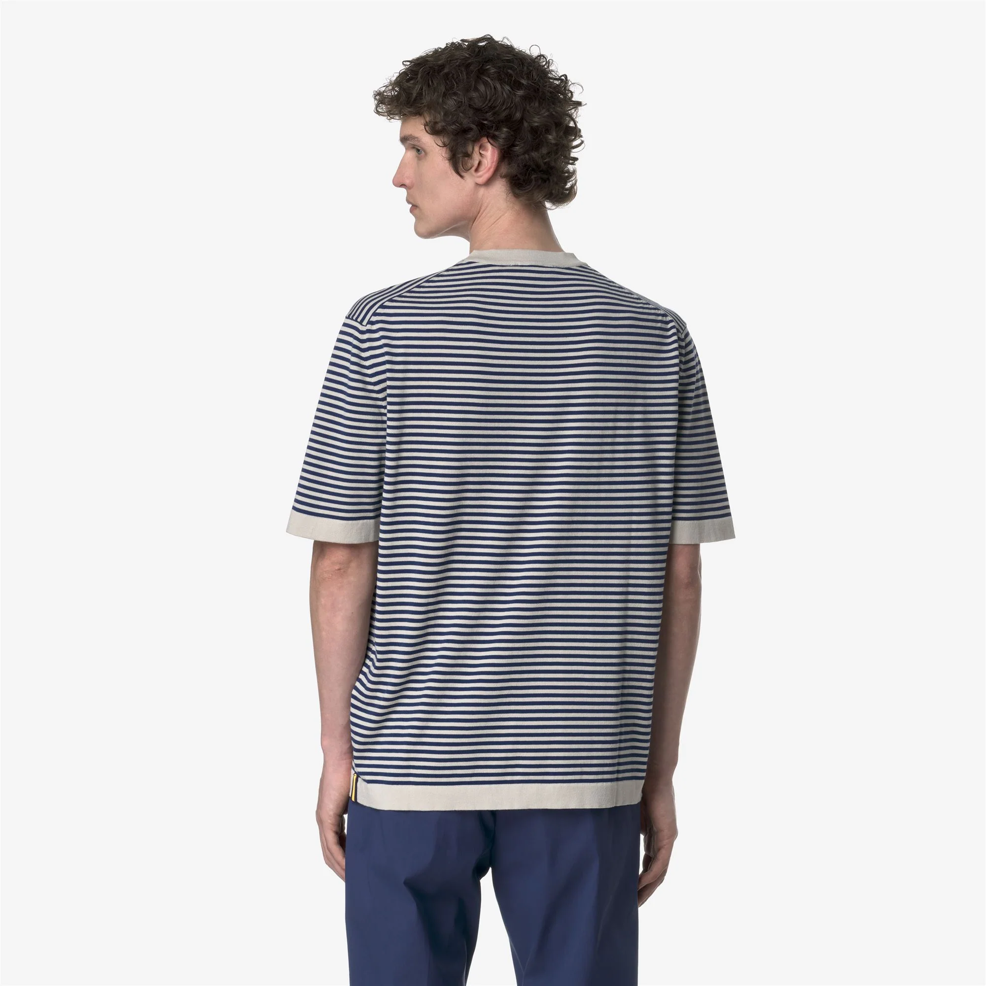 COMBE STRIPES - KNITWEAR - Pull  Over - Man - BEIGE LT-BLUE DEPTHS - Image 5