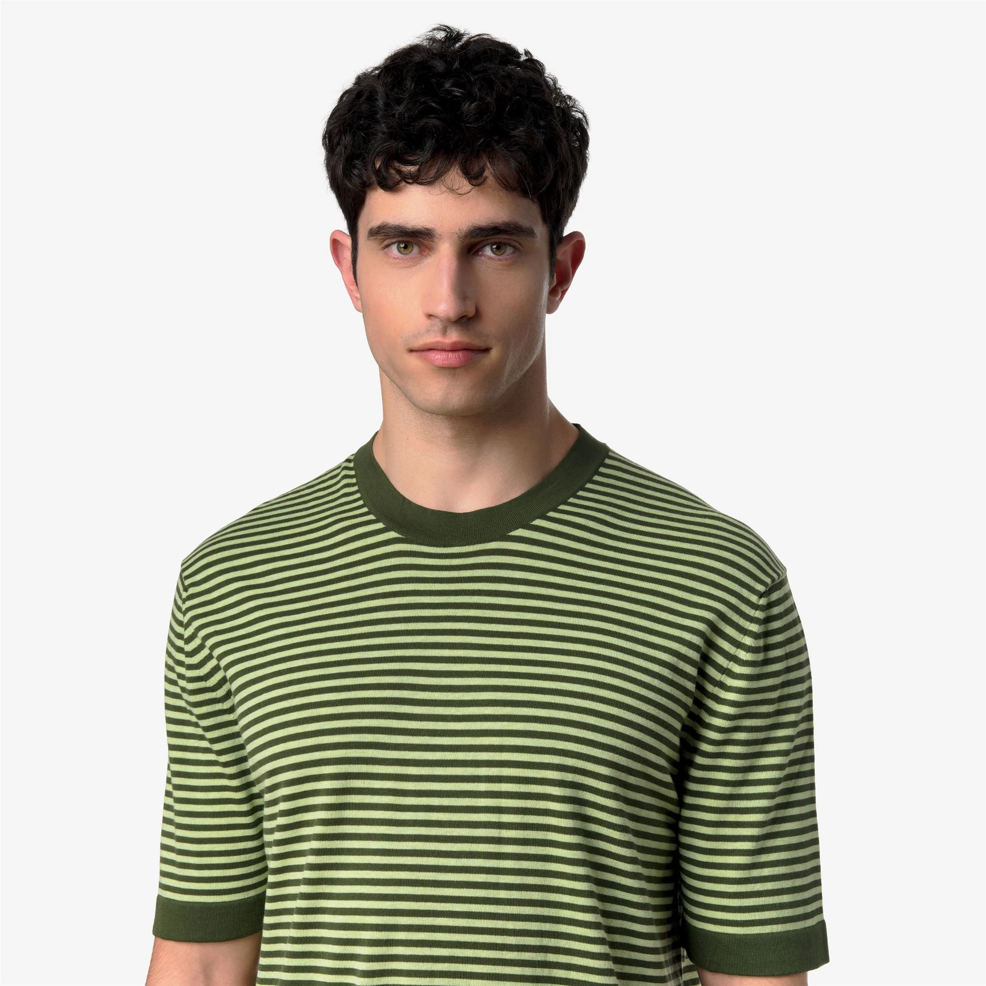 COMBE STRIPES - KNITWEAR - Pull  Over - Man - GREEN AFRICA-GREEN LEAF - Image 2