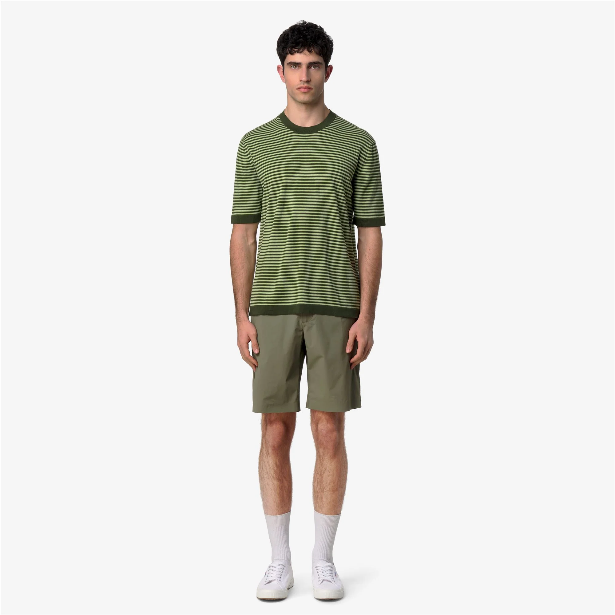 COMBE STRIPES - KNITWEAR - Pull  Over - Man - GREEN AFRICA-GREEN LEAF - Image 3