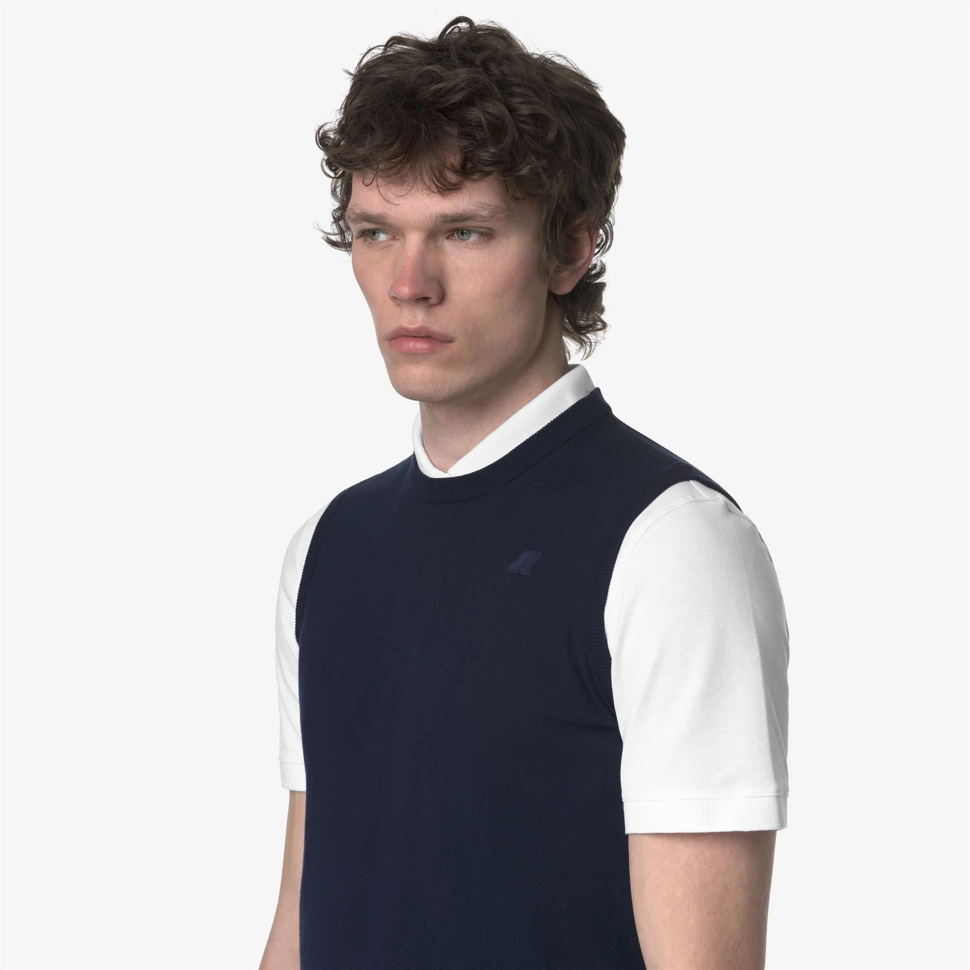 JEANO COTTON PS - KNITWEAR - Vest - Man - BLUE DEPTH - Image 2
