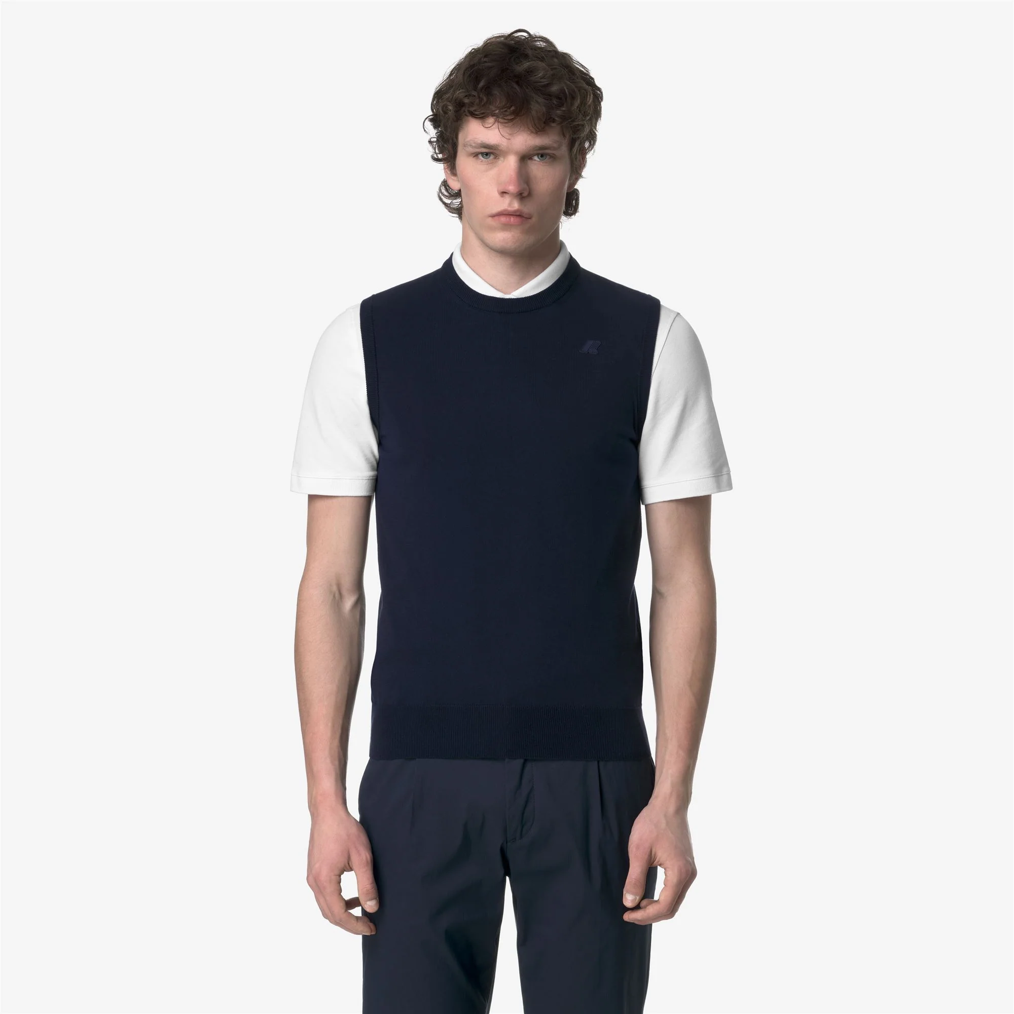 JEANO COTTON PS - KNITWEAR - Vest - Man - BLUE DEPTH - Image 3