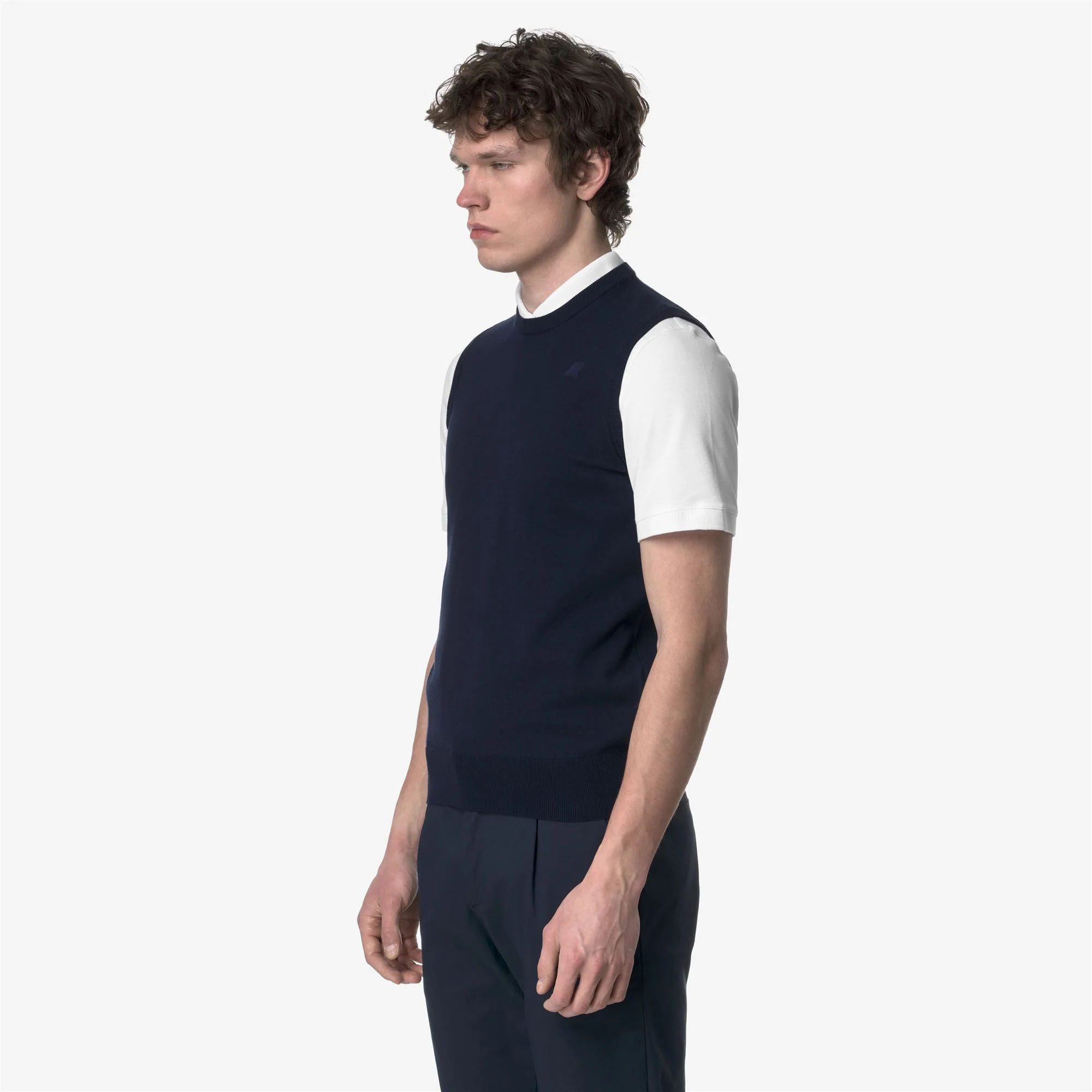 JEANO COTTON PS - KNITWEAR - Vest - Man - BLUE DEPTH - Image 4