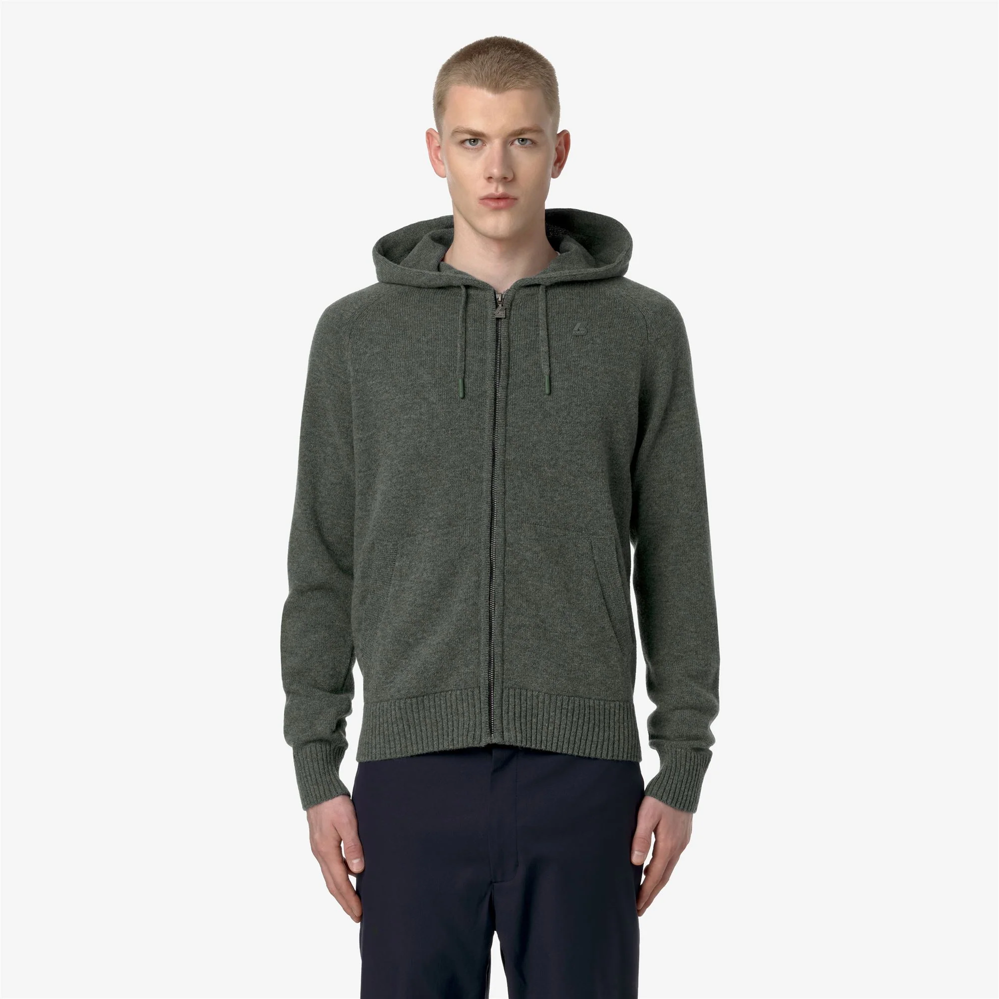 MARCY LAMBSWOOL - KNITWEAR - Jacket - Man - GREEN BLACKISH - Image 3