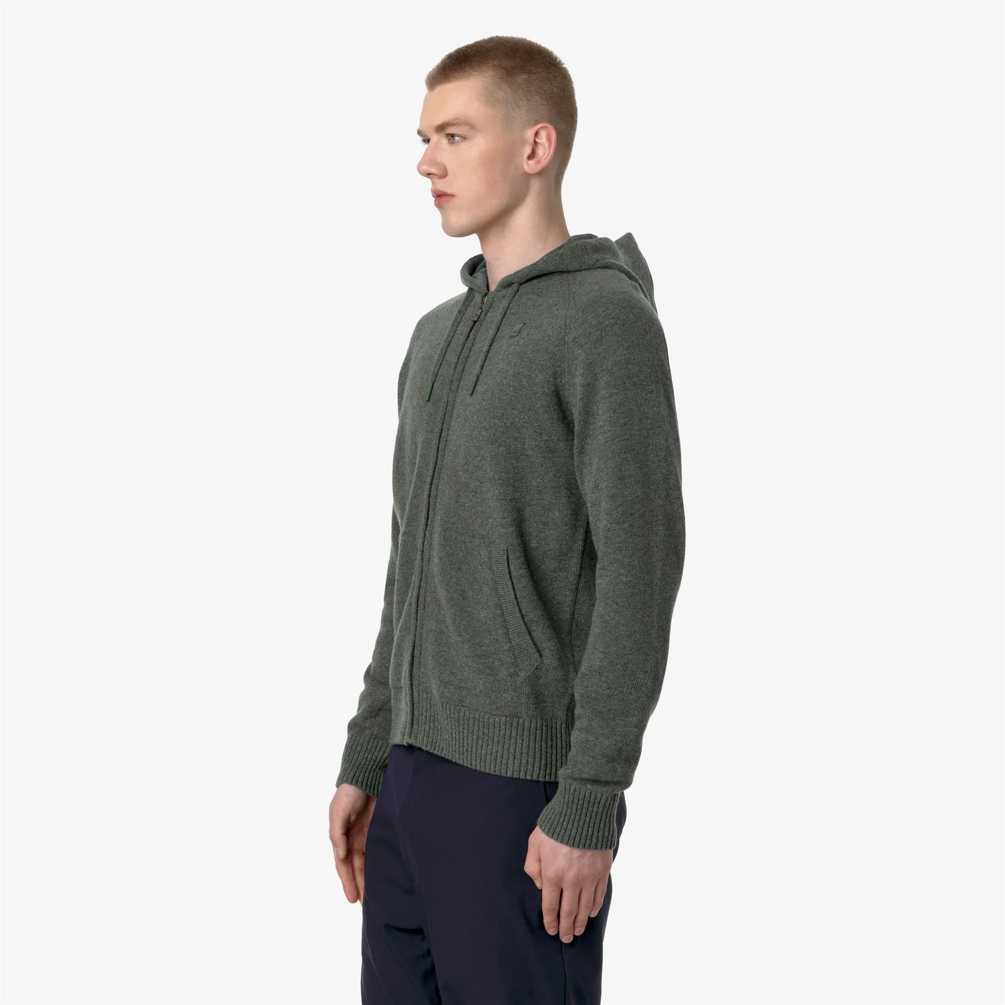 MARCY LAMBSWOOL - KNITWEAR - Jacket - Man - GREEN BLACKISH - Image 4