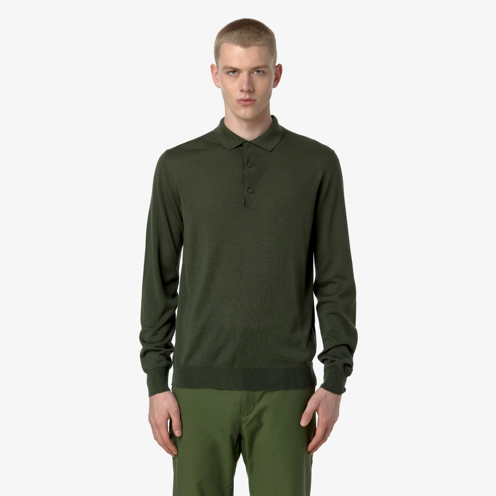 REY WOOL MERINO BLEND - KNITWEAR - Pull  Over - Man - GREEN BLACK FOREST - Image 3