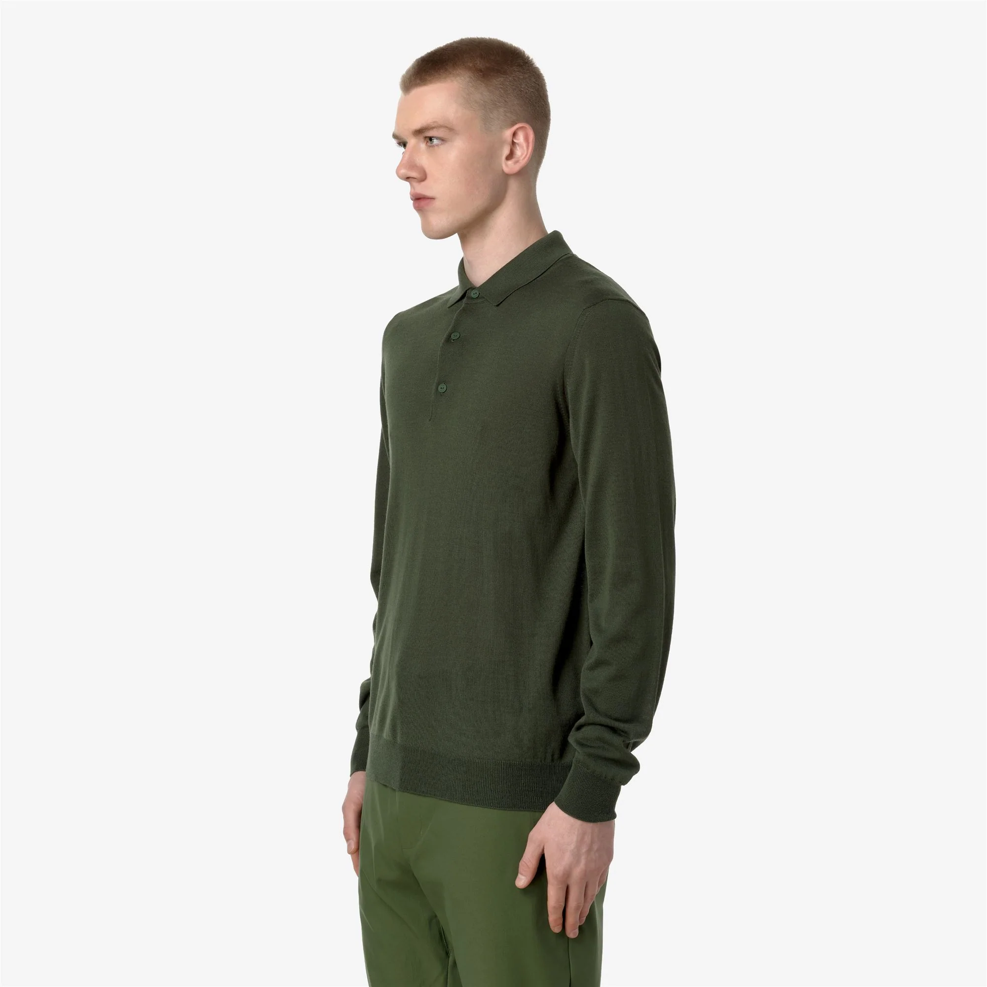 REY WOOL MERINO BLEND - KNITWEAR - Pull  Over - Man - GREEN BLACK FOREST - Image 4