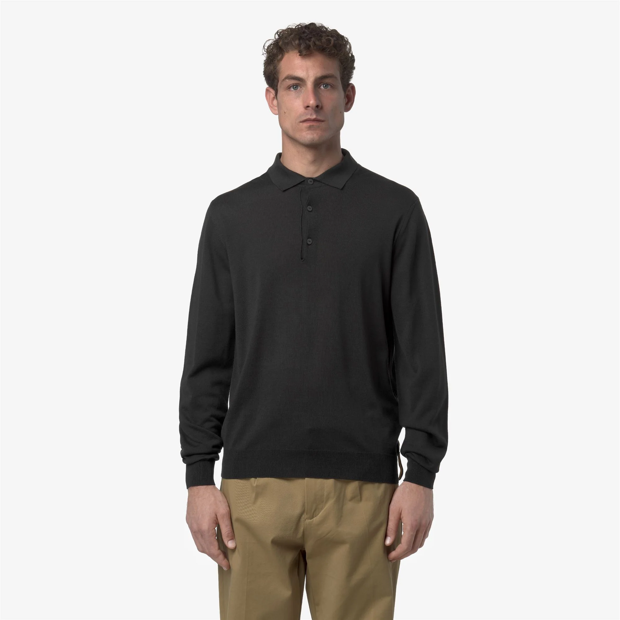 REY WOOL MERINO BLEND - KNITWEAR - Pull  Over - Man - GREY SHADOW DK - Image 3