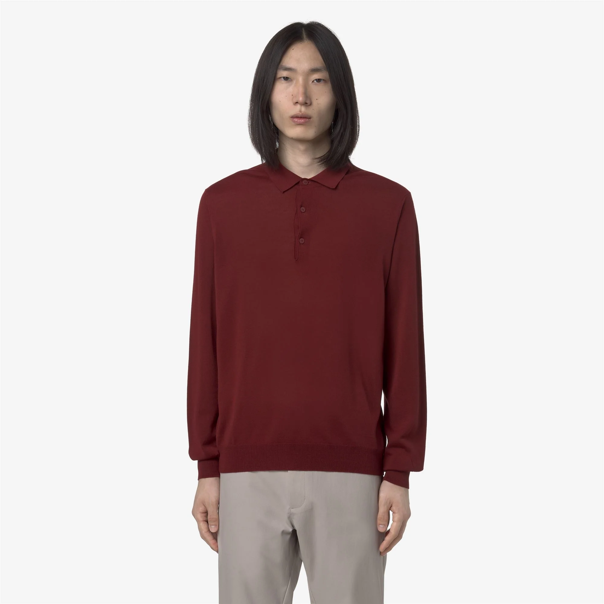 REY WOOL MERINO BLEND - KNITWEAR - Pull  Over - Man - RED SYRAH - Image 3