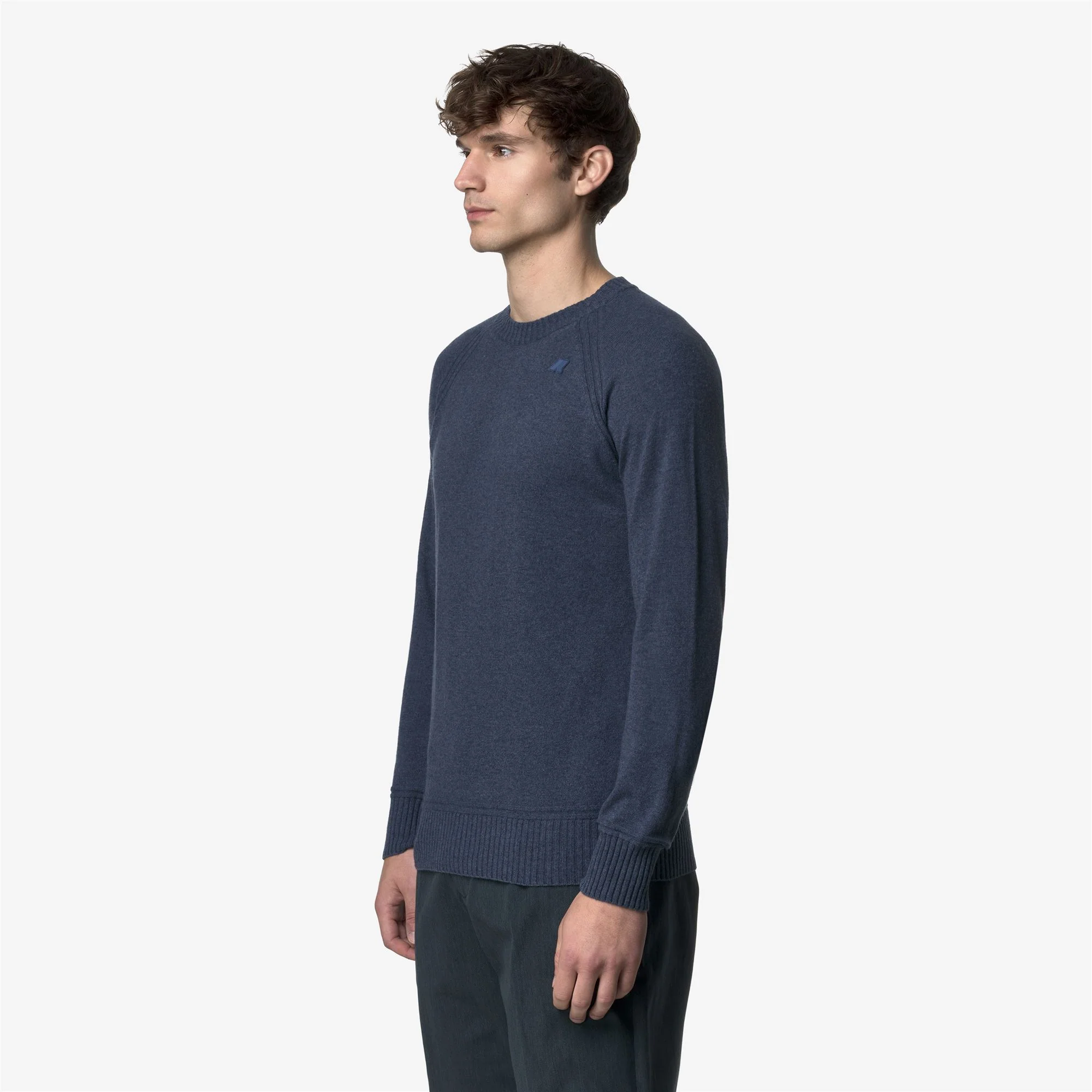 SEBAS WOOL CASHMERE - KNITWEAR - Pull  Over - Man - BLUE RIVIERA MEL - Image 4
