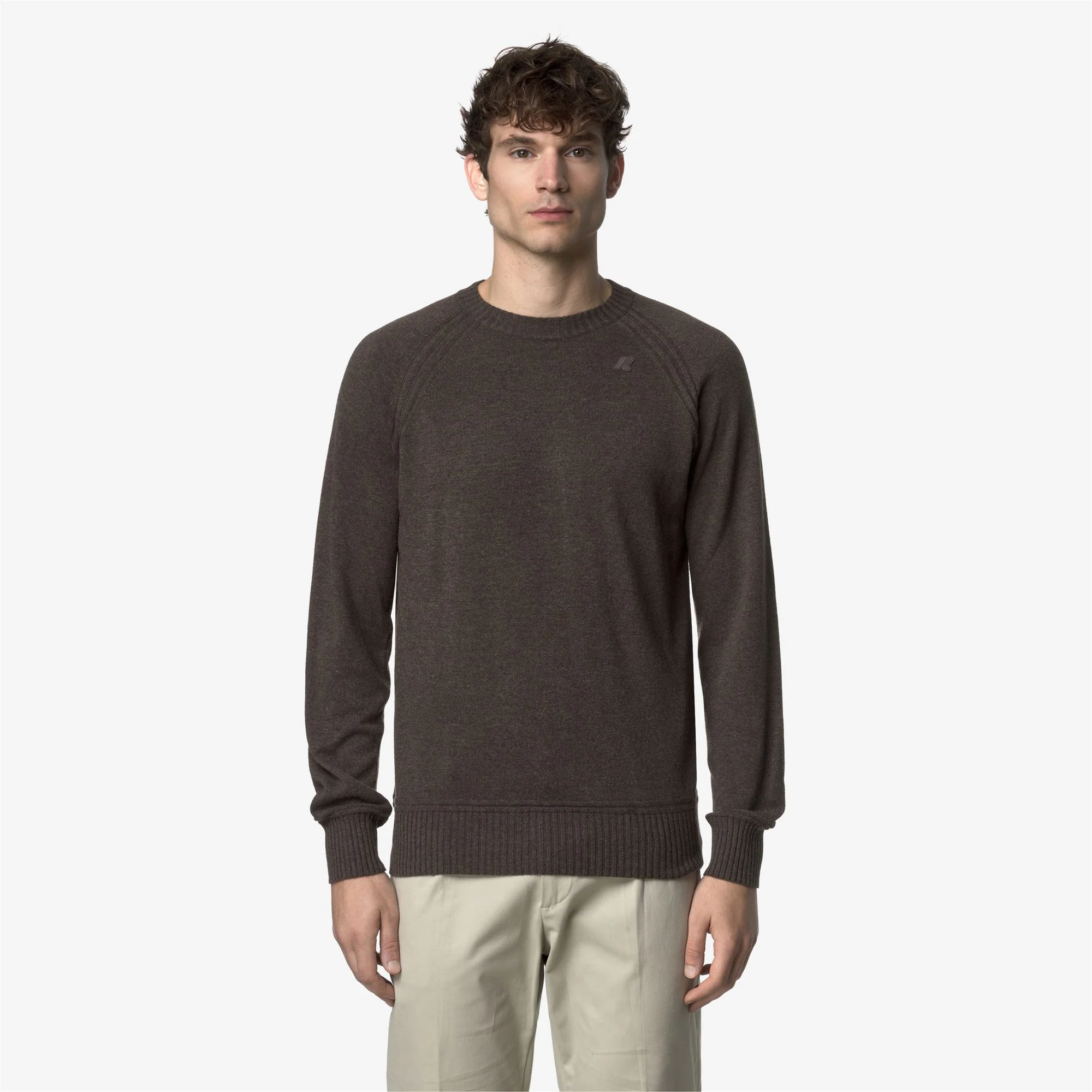 SEBAS WOOL CASHMERE - KNITWEAR - Pull  Over - Man - BROWN DRUM MEL - Image 3