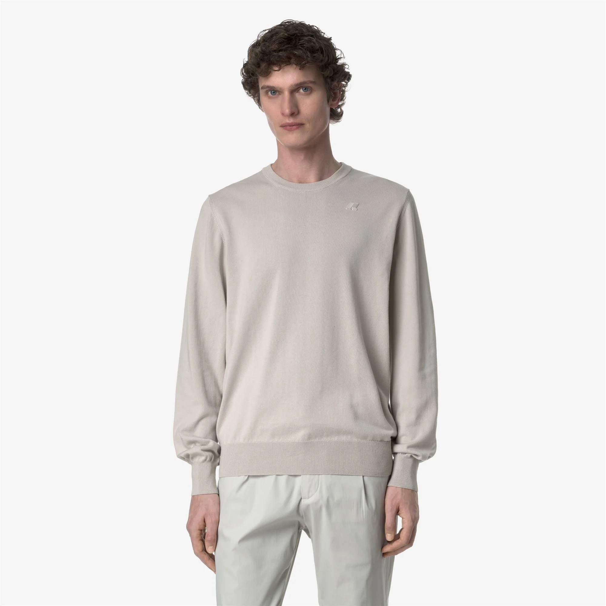 SEBASTIEN COTTON PS - KNITWEAR - Pull  Over - Man - BEIGE LT - Image 3