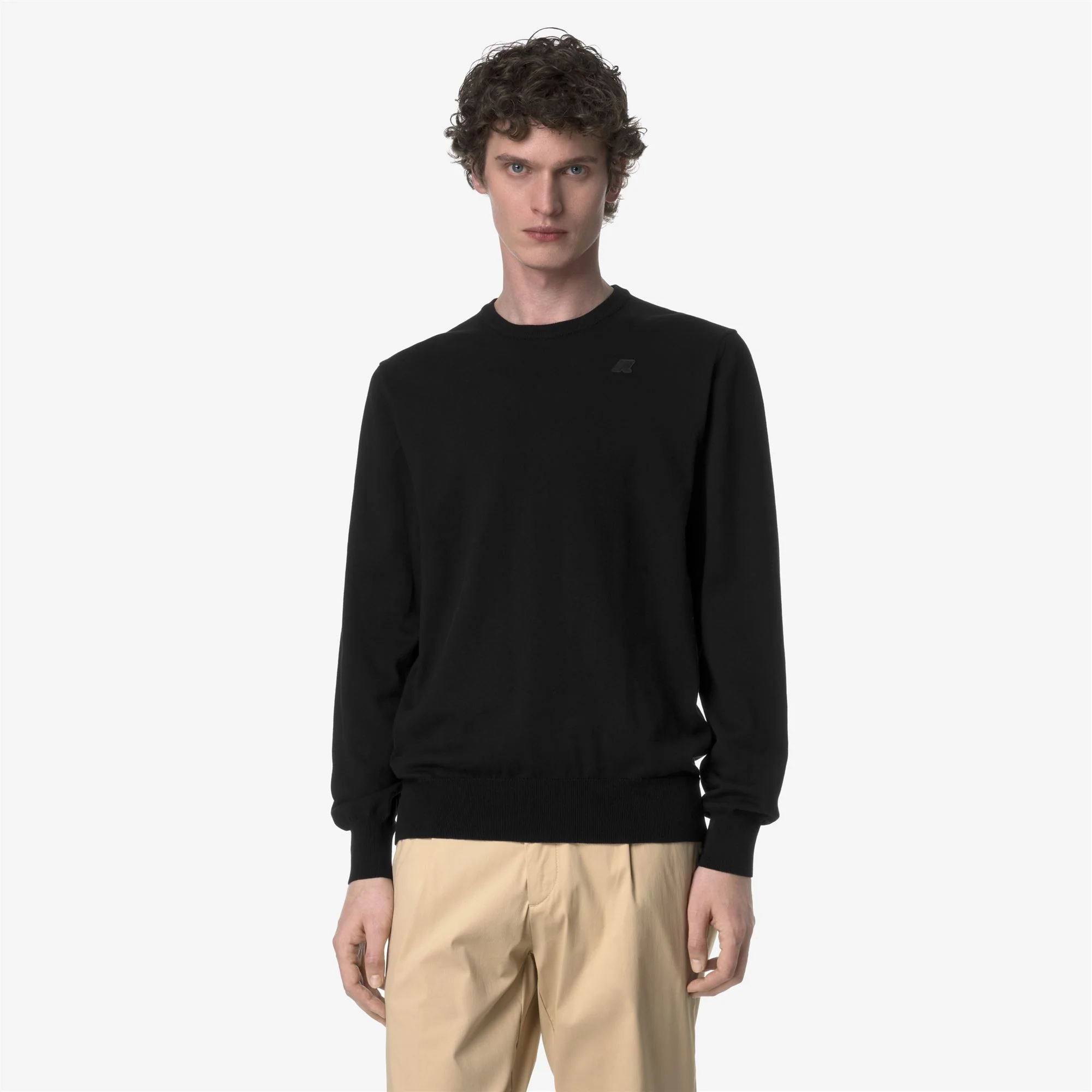 SEBASTIEN COTTON PS - KNITWEAR - Pull  Over - Man - BLACK PURE - Image 3