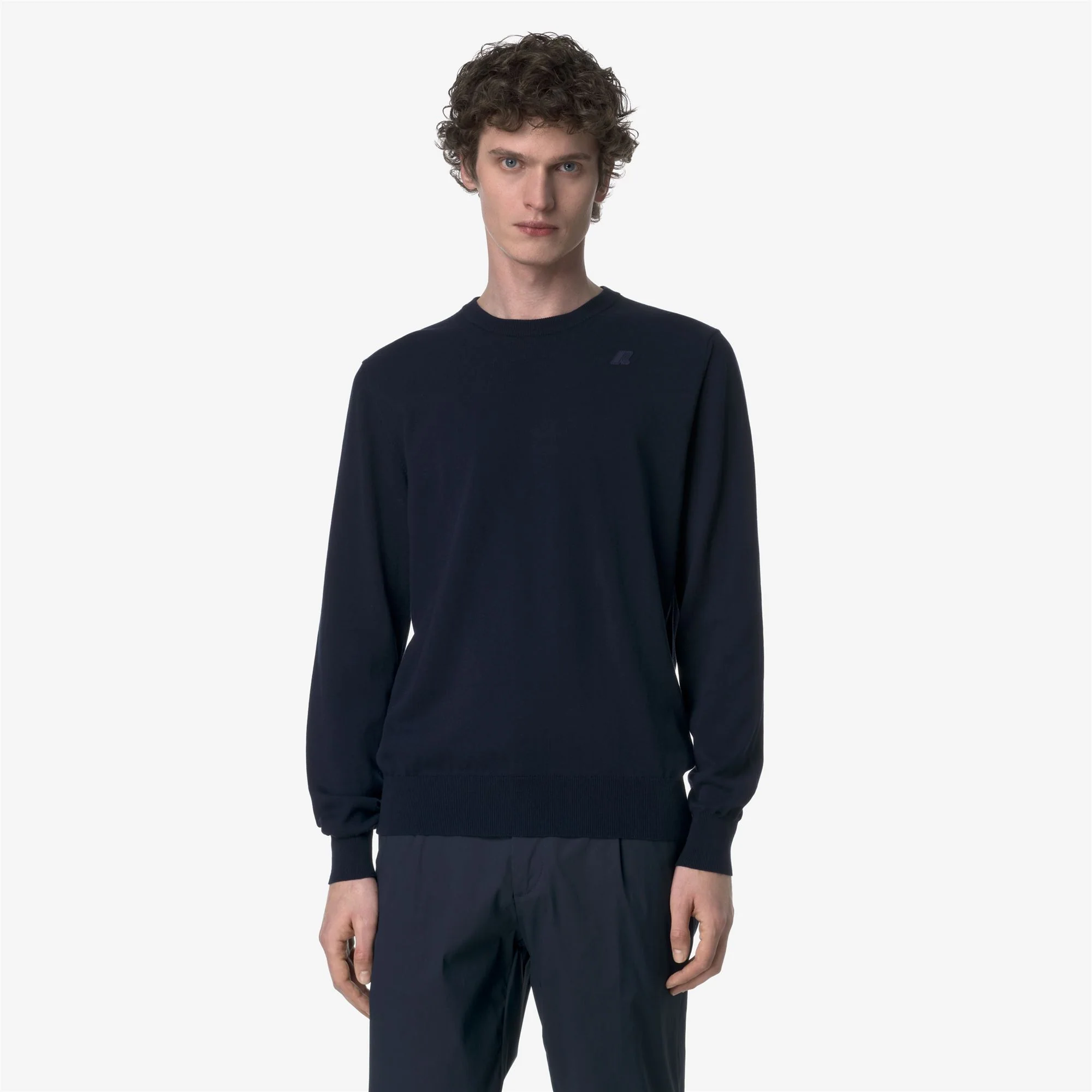 SEBASTIEN COTTON PS - KNITWEAR - Pull  Over - Man - BLUE DEPTH - Image 3
