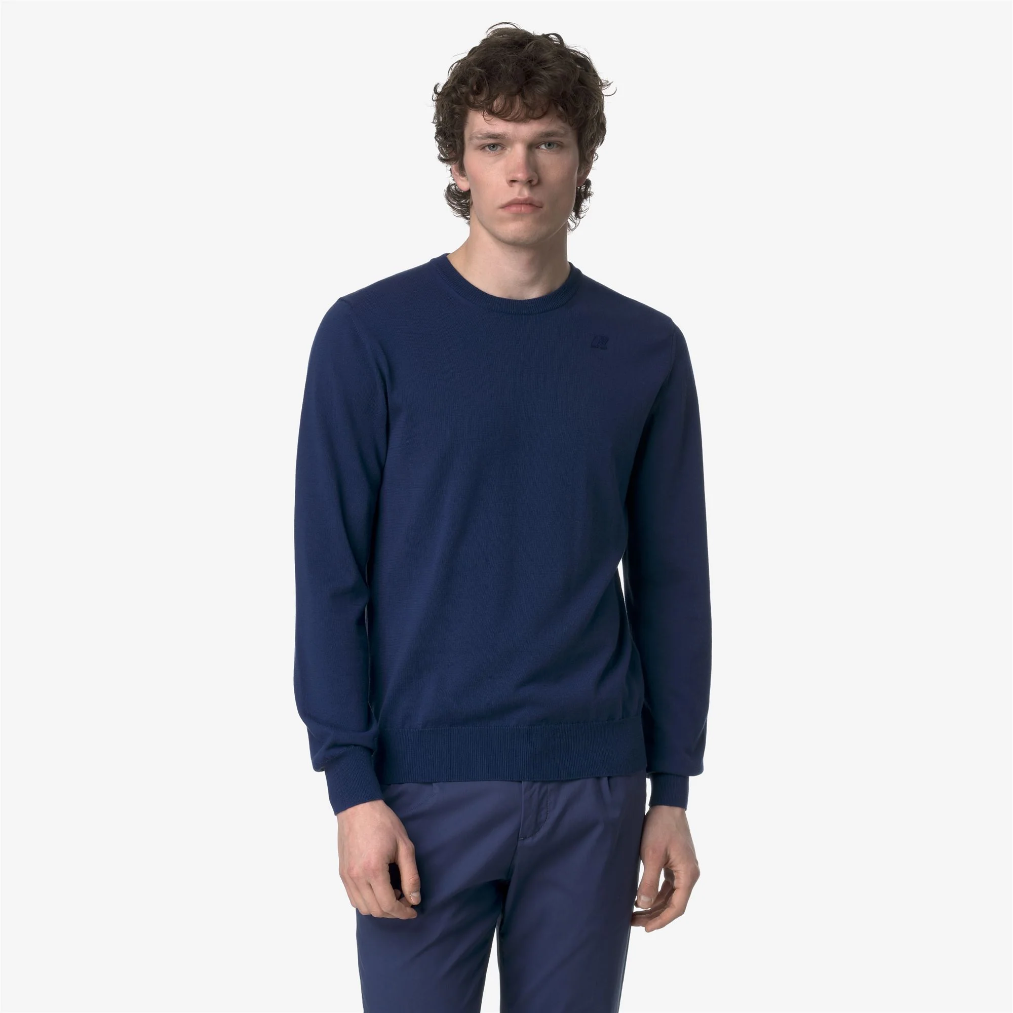 SEBASTIEN COTTON PS - KNITWEAR - Pull  Over - Man - BLUE DEPTHS - Image 3