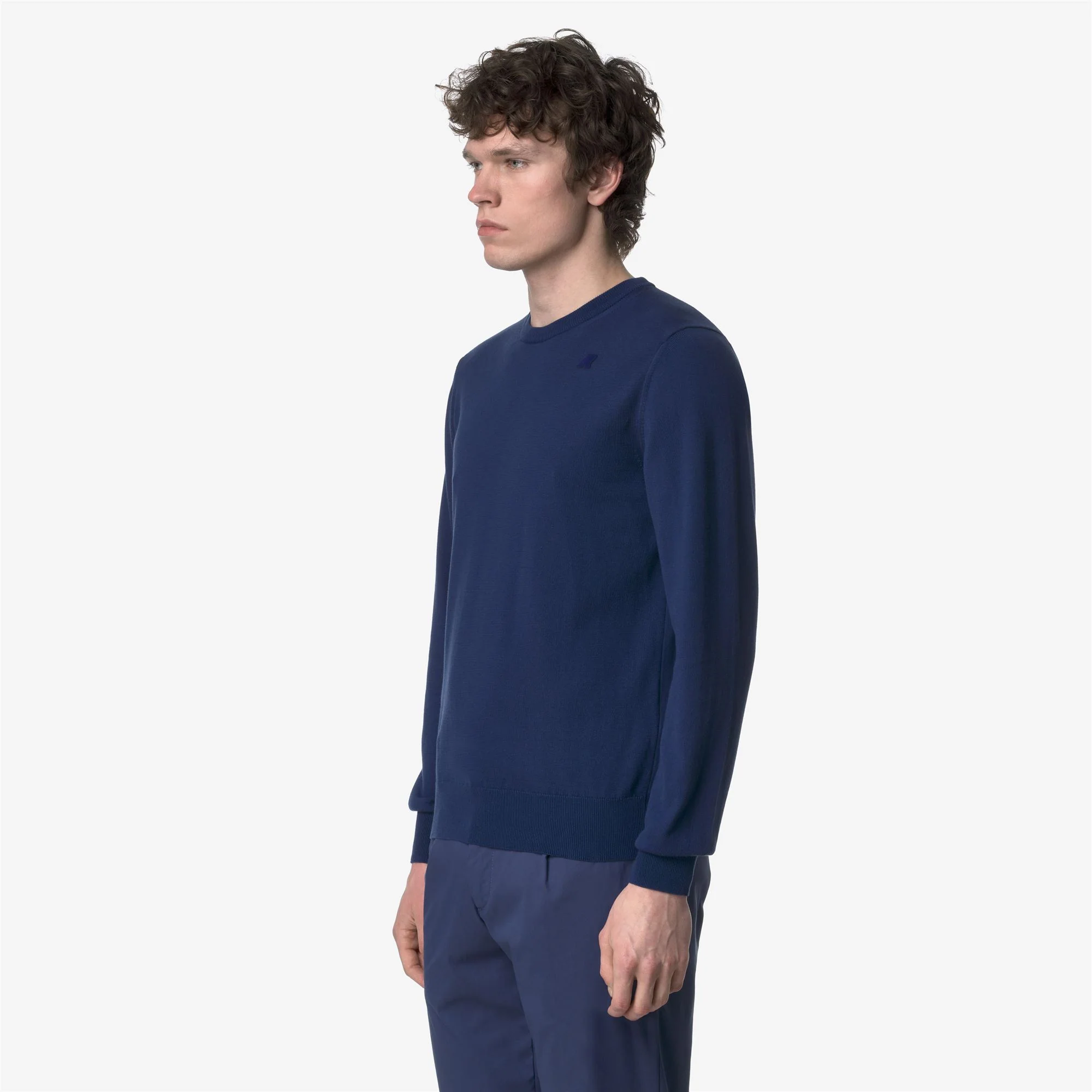 SEBASTIEN COTTON PS - KNITWEAR - Pull  Over - Man - BLUE DEPTHS - Image 4