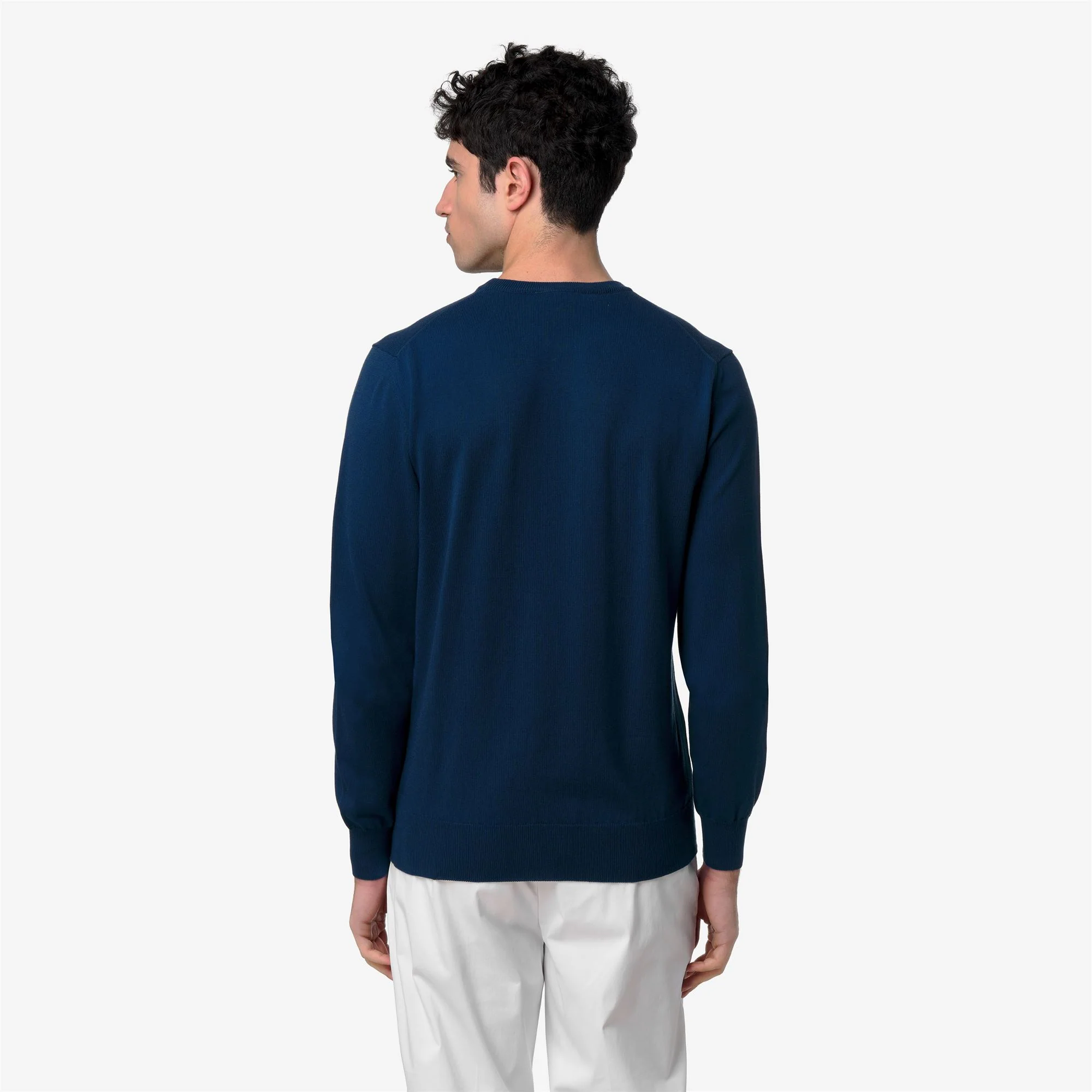 SEBASTIEN COTTON PS - KNITWEAR - Pull  Over - Man - BLUE DK DENIM - Image 5