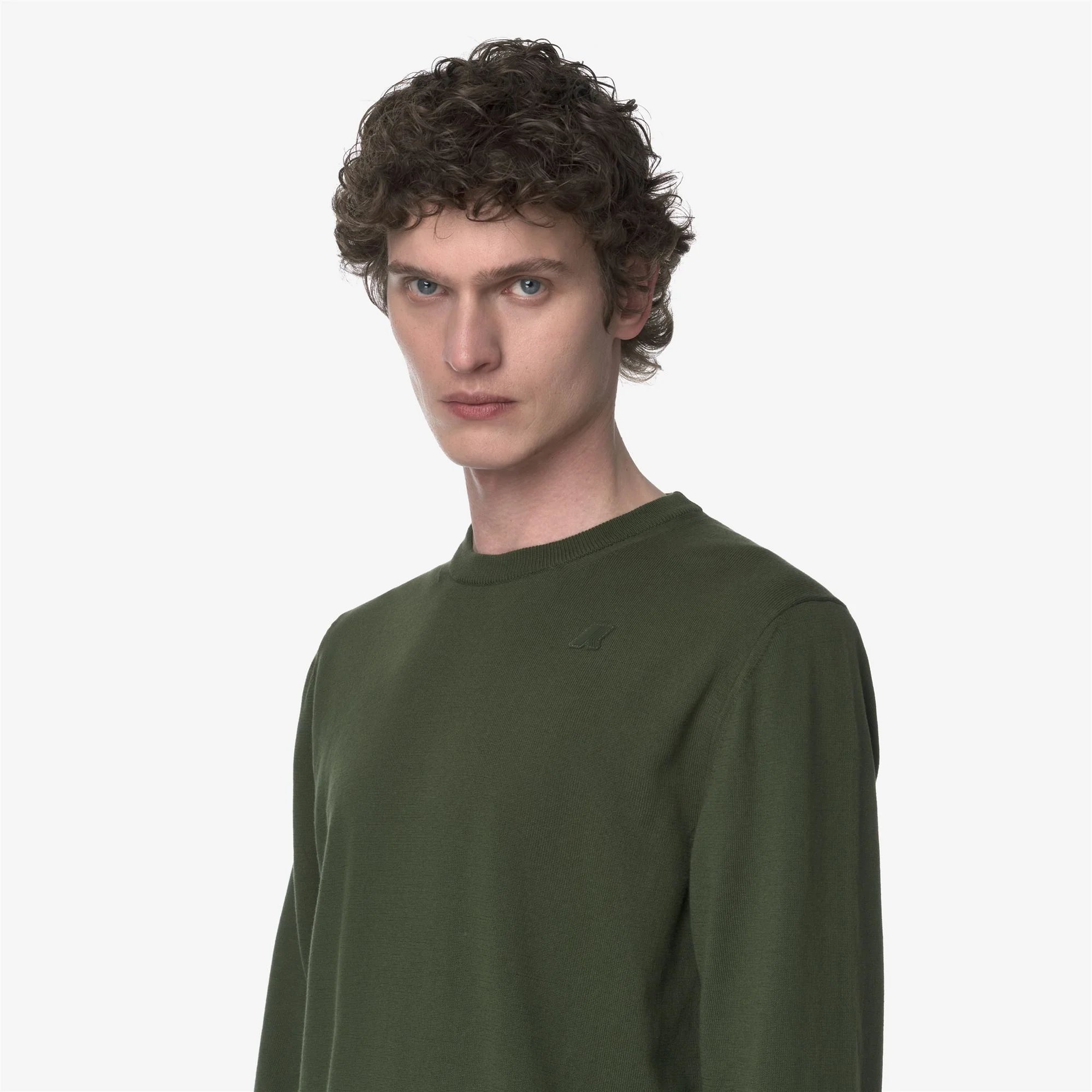 SEBASTIEN COTTON PS - KNITWEAR - Pull  Over - Man - GREEN AFRICA - Image 2