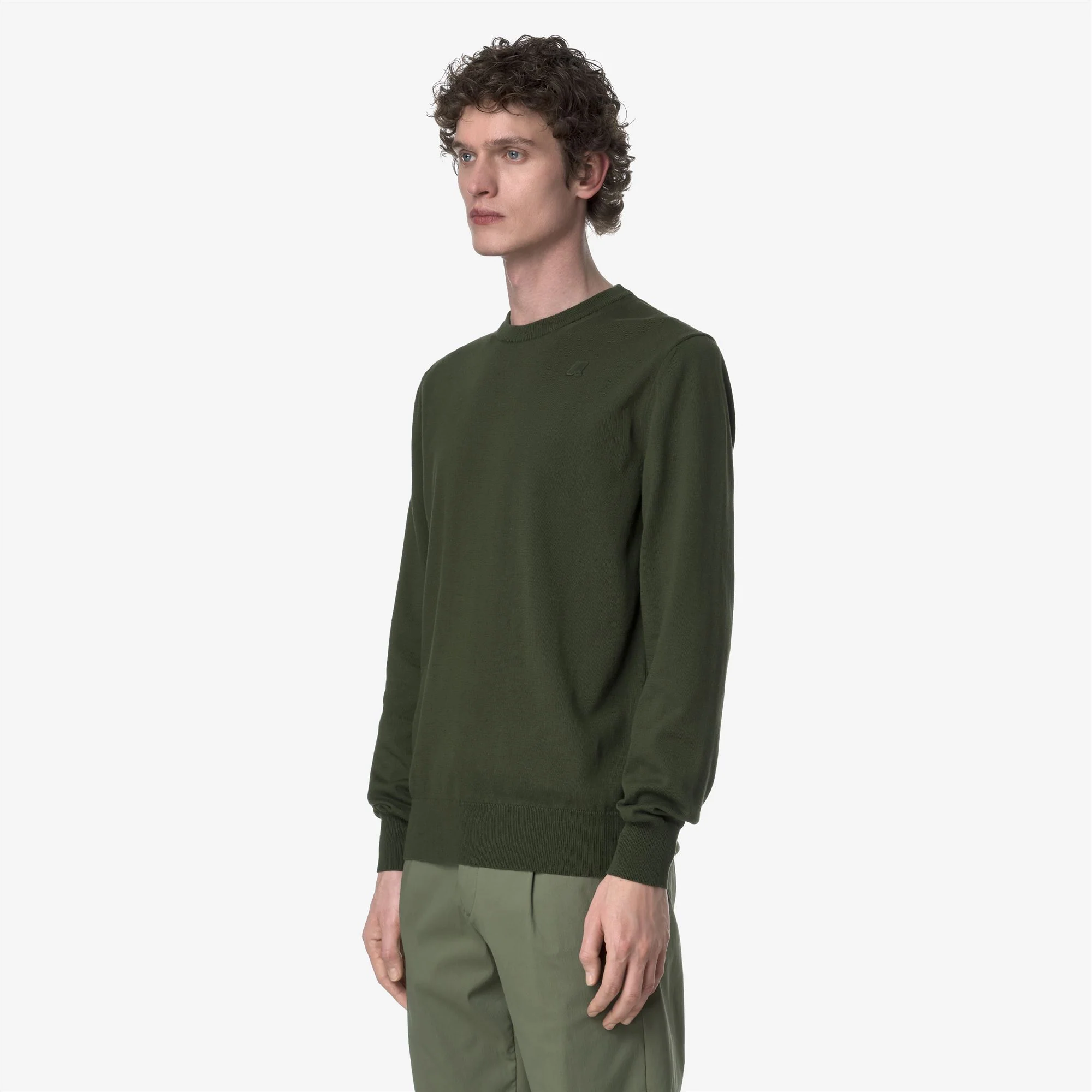 SEBASTIEN COTTON PS - KNITWEAR - Pull  Over - Man - GREEN AFRICA - Image 4