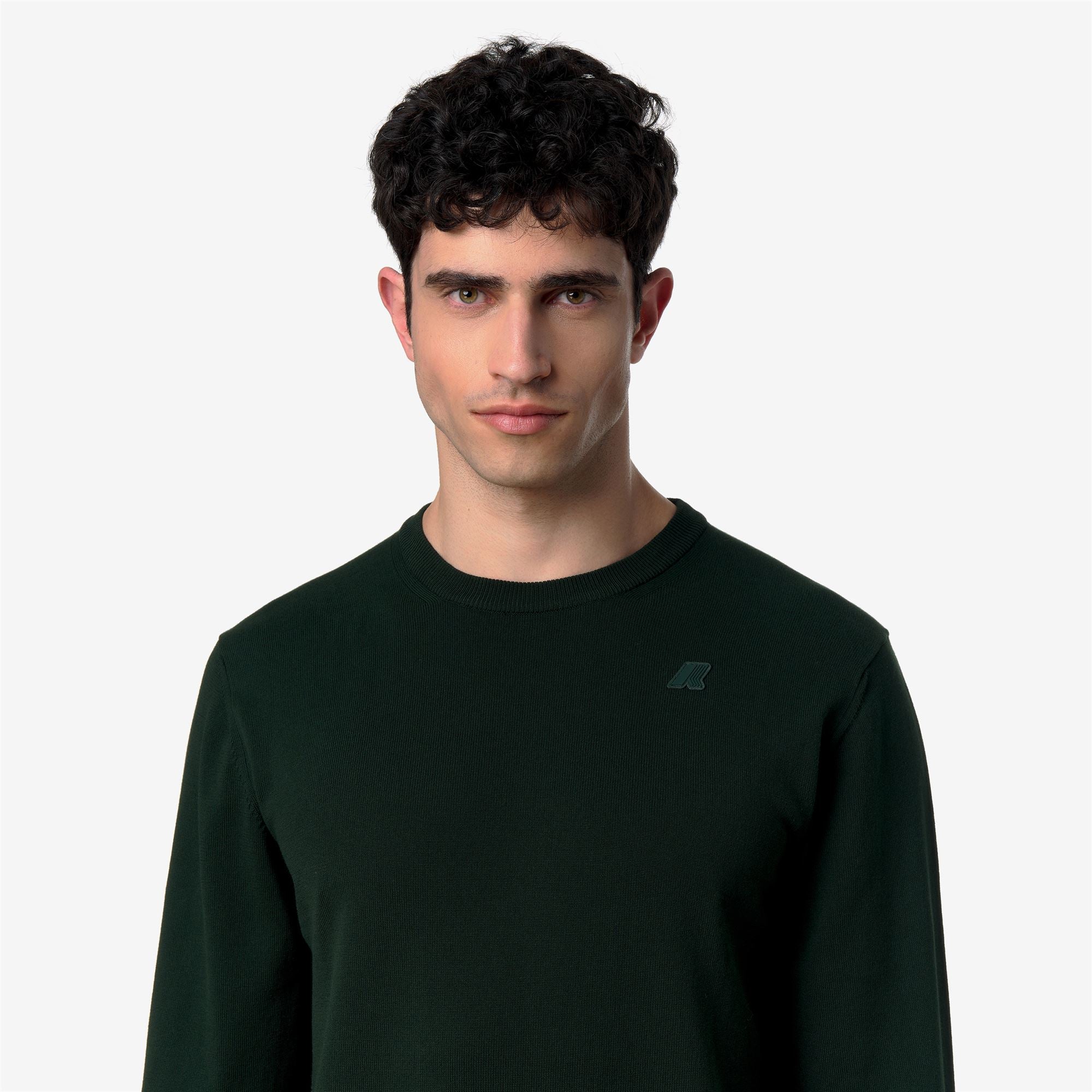 SEBASTIEN COTTON PS - KNITWEAR - Pull  Over - Man - GREEN DEEP FOREST - Image 2
