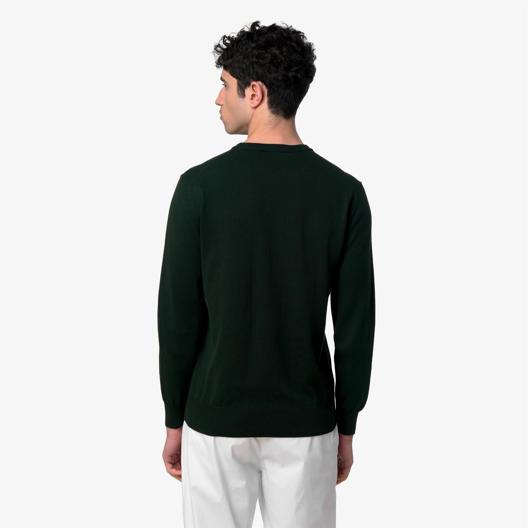 SEBASTIEN COTTON PS - KNITWEAR - Pull  Over - Man - GREEN DEEP FOREST - Image 5