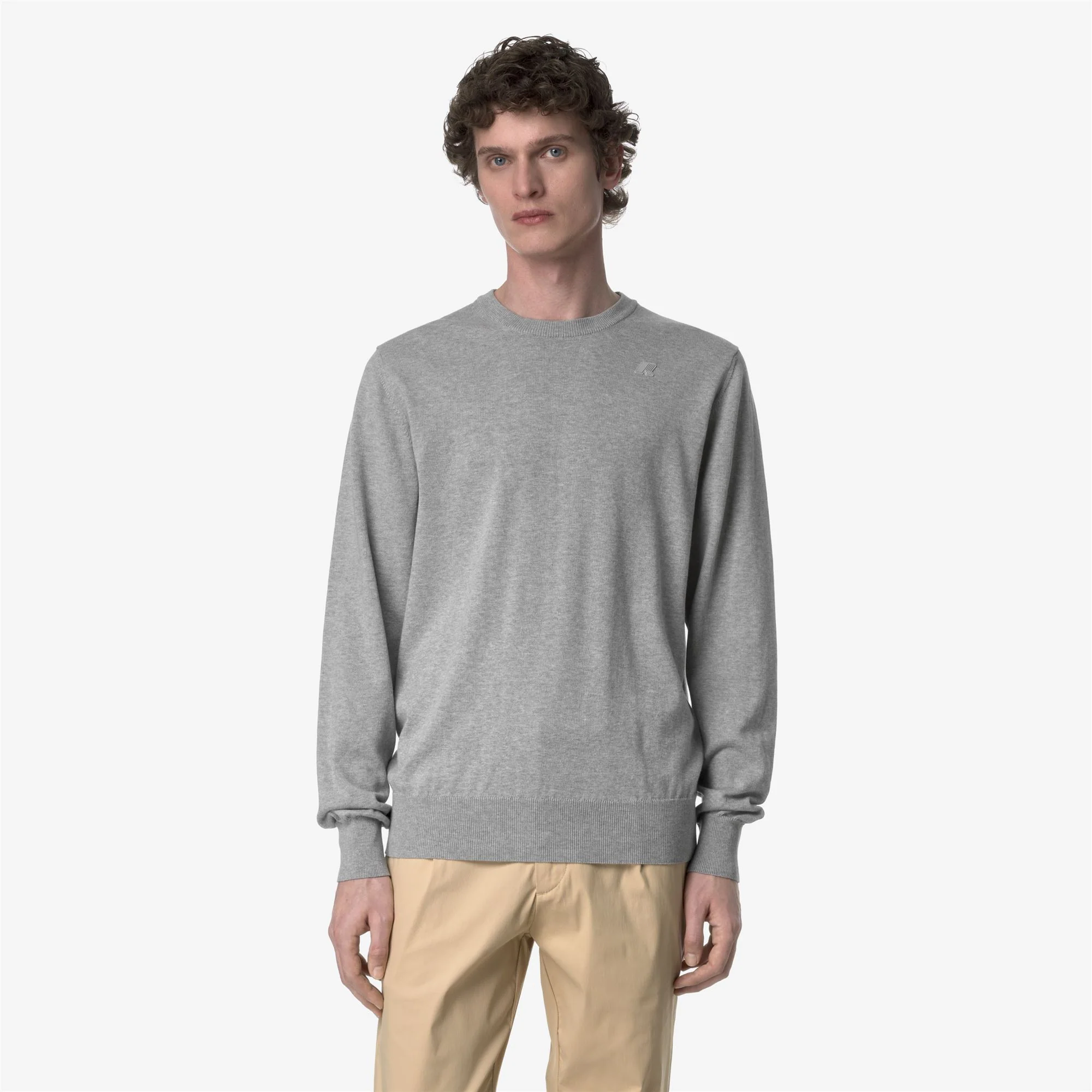 SEBASTIEN COTTON PS - KNITWEAR - Pull  Over - Man - GREY MEL - Image 3