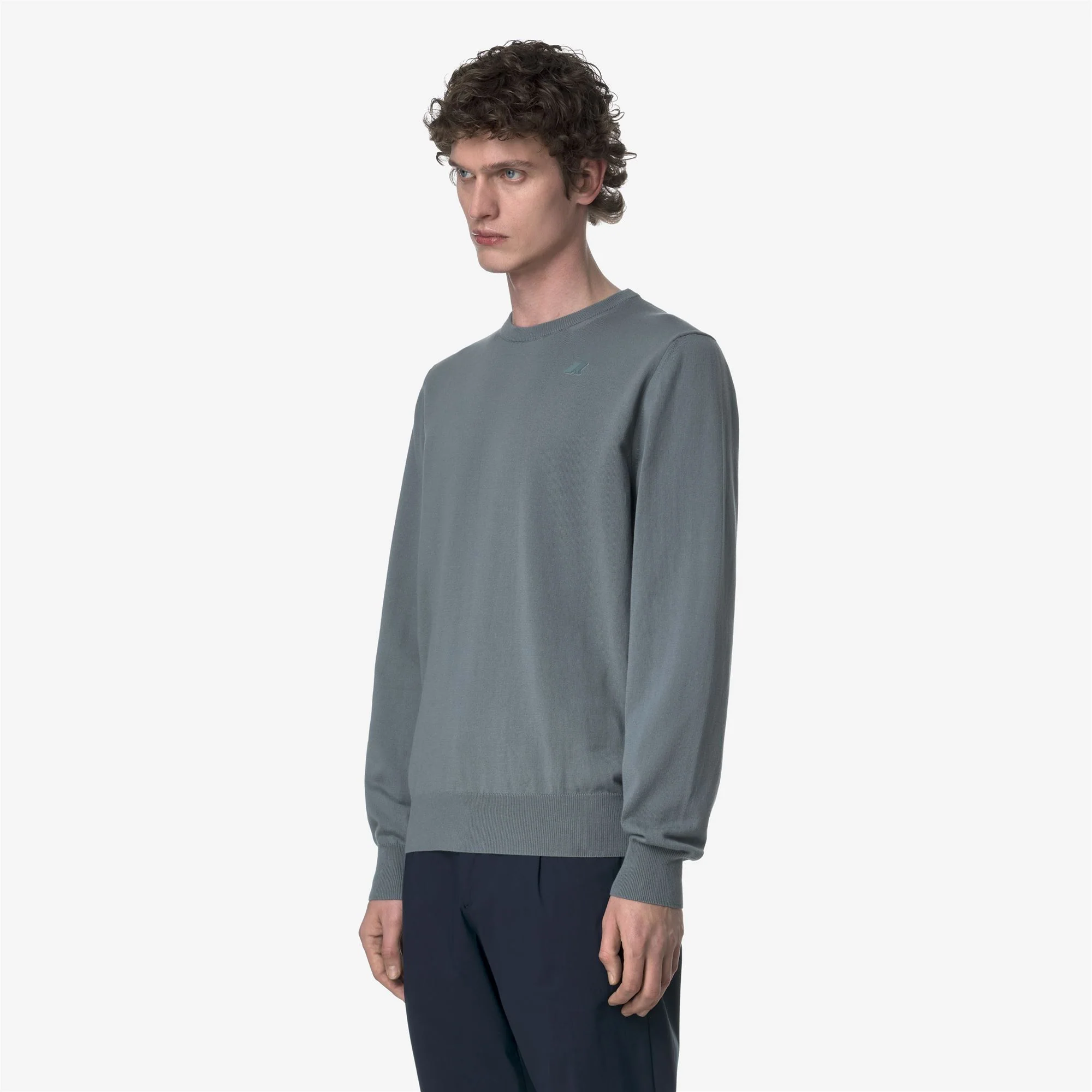 SEBASTIEN COTTON PS - KNITWEAR - Pull  Over - Man - GREY SAGE - Image 4