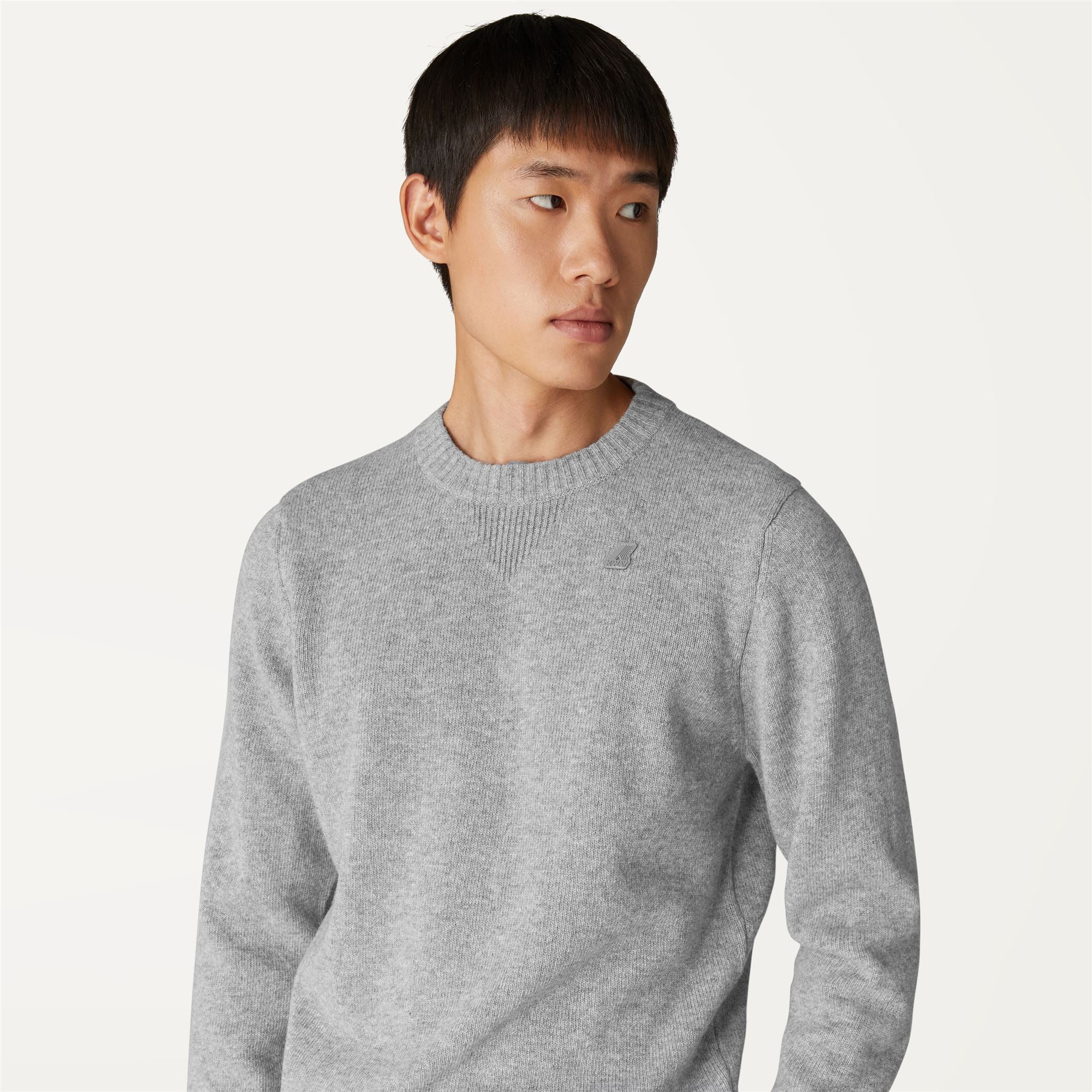 SEBASTIEN LAMBSWOOL - KNITWEAR - Pull  Over - Man - GREY MD STEEL - Image 2