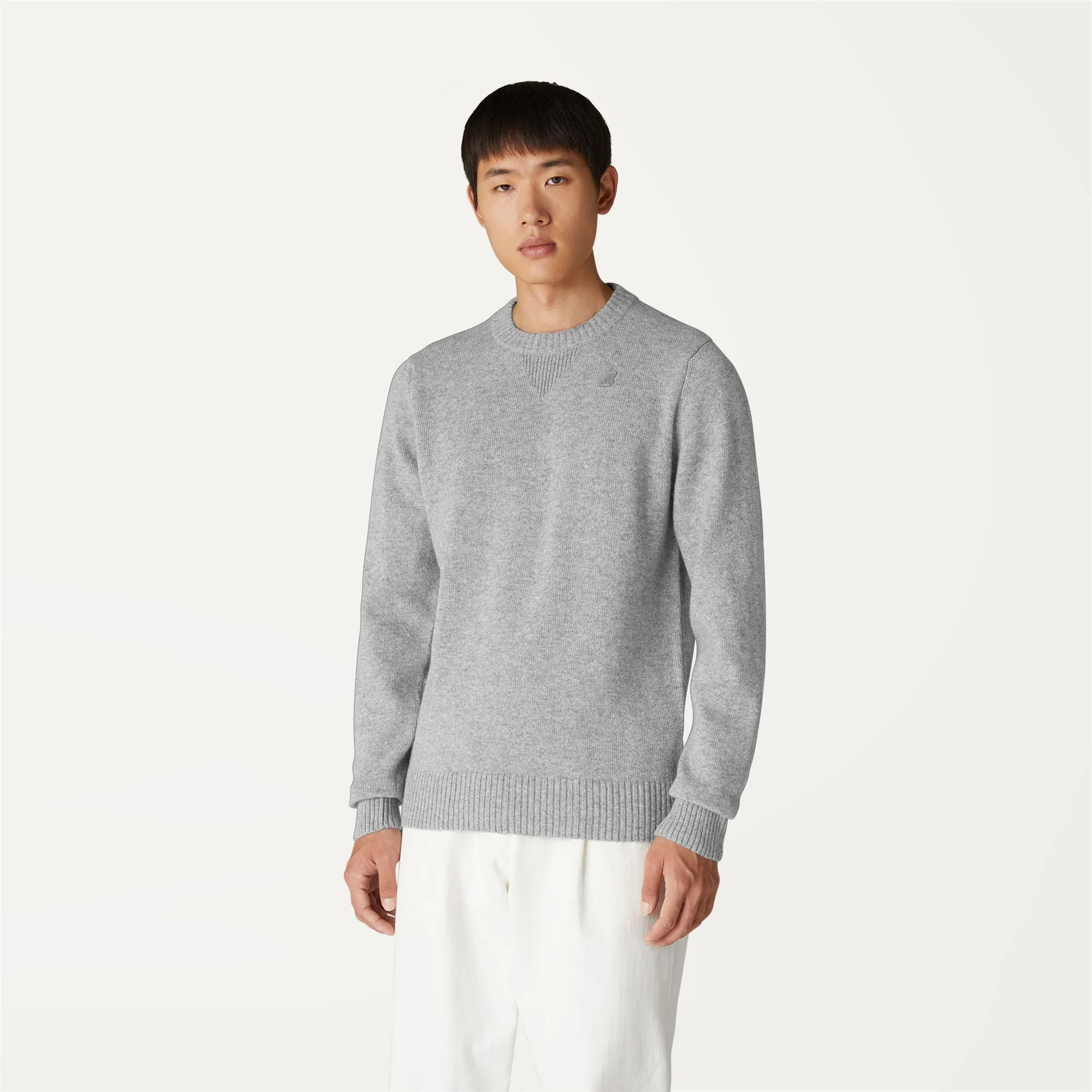 SEBASTIEN LAMBSWOOL - KNITWEAR - Pull  Over - Man - GREY MD STEEL - Image 3