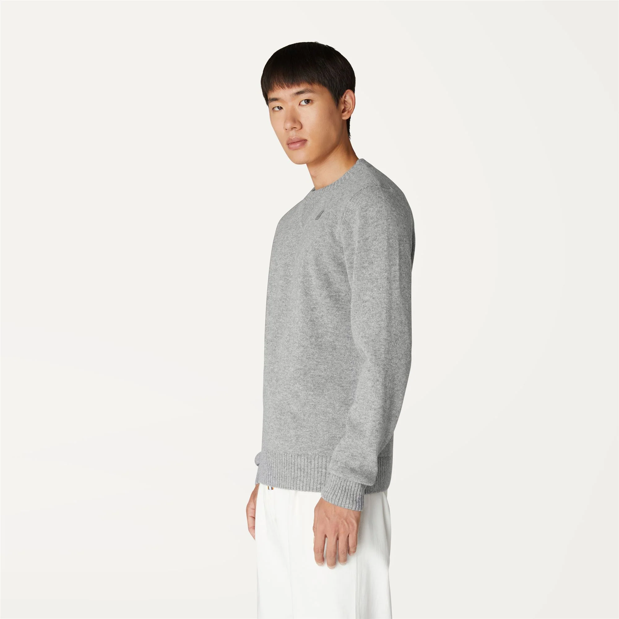 SEBASTIEN LAMBSWOOL - KNITWEAR - Pull  Over - Man - GREY MD STEEL - Image 4
