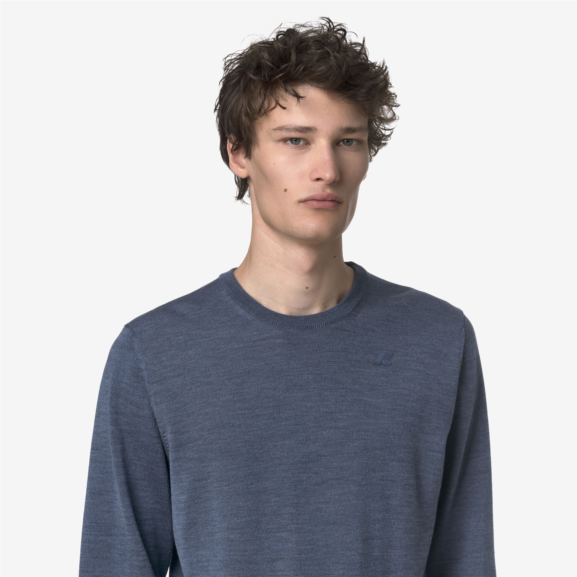 SEBASTIEN MERINO - KNITWEAR - Pull  Over - Man - BLUE AVION MEL - Image 2