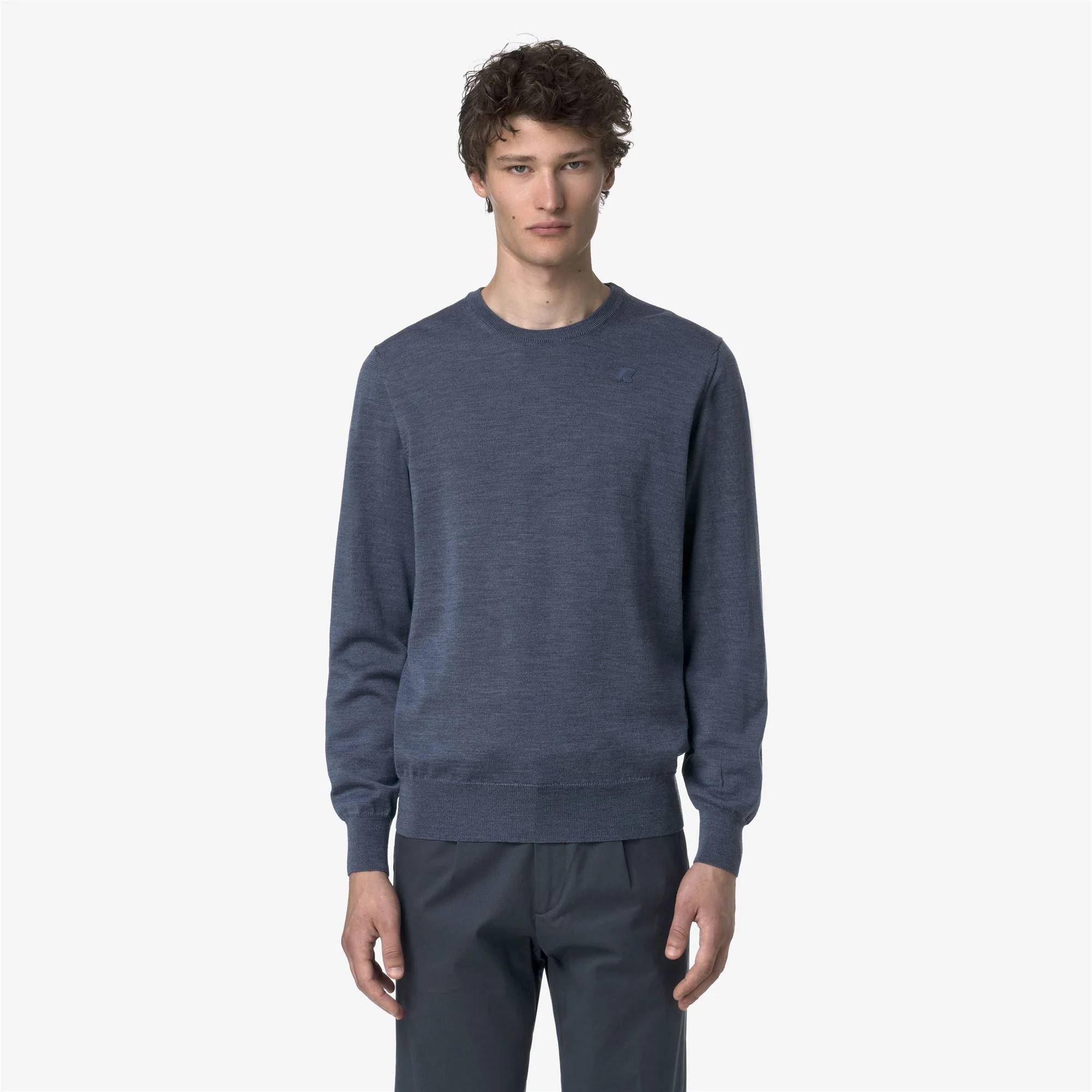 SEBASTIEN MERINO - KNITWEAR - Pull  Over - Man - BLUE AVION MEL - Image 3