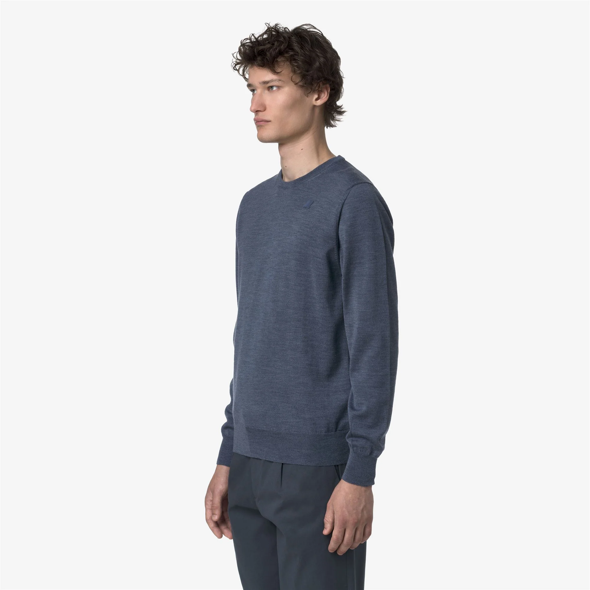 SEBASTIEN MERINO - KNITWEAR - Pull  Over - Man - BLUE AVION MEL - Image 4