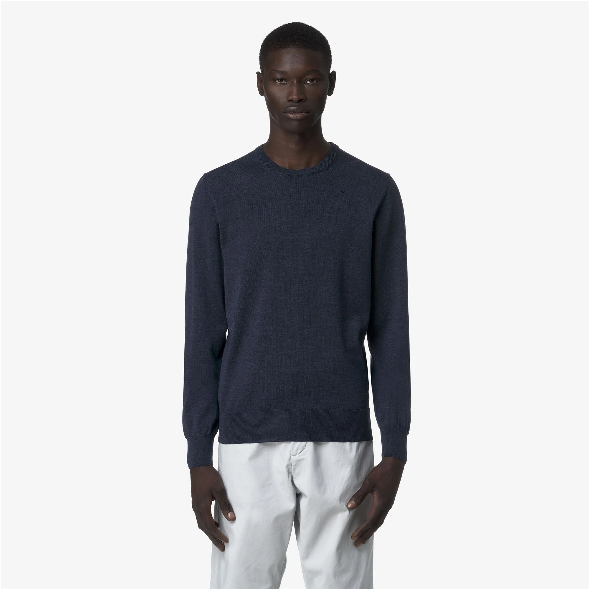 SEBASTIEN MERINO - KNITWEAR - Pull  Over - Man - BLUE FADED MEL - Image 3