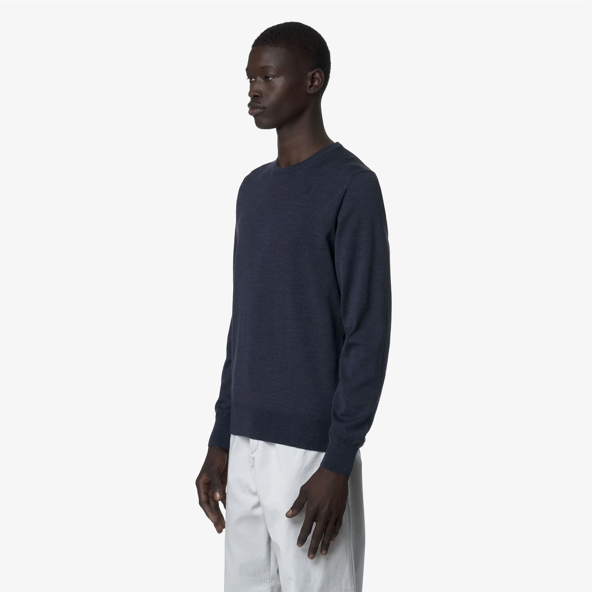 SEBASTIEN MERINO - KNITWEAR - Pull  Over - Man - BLUE FADED MEL - Image 4