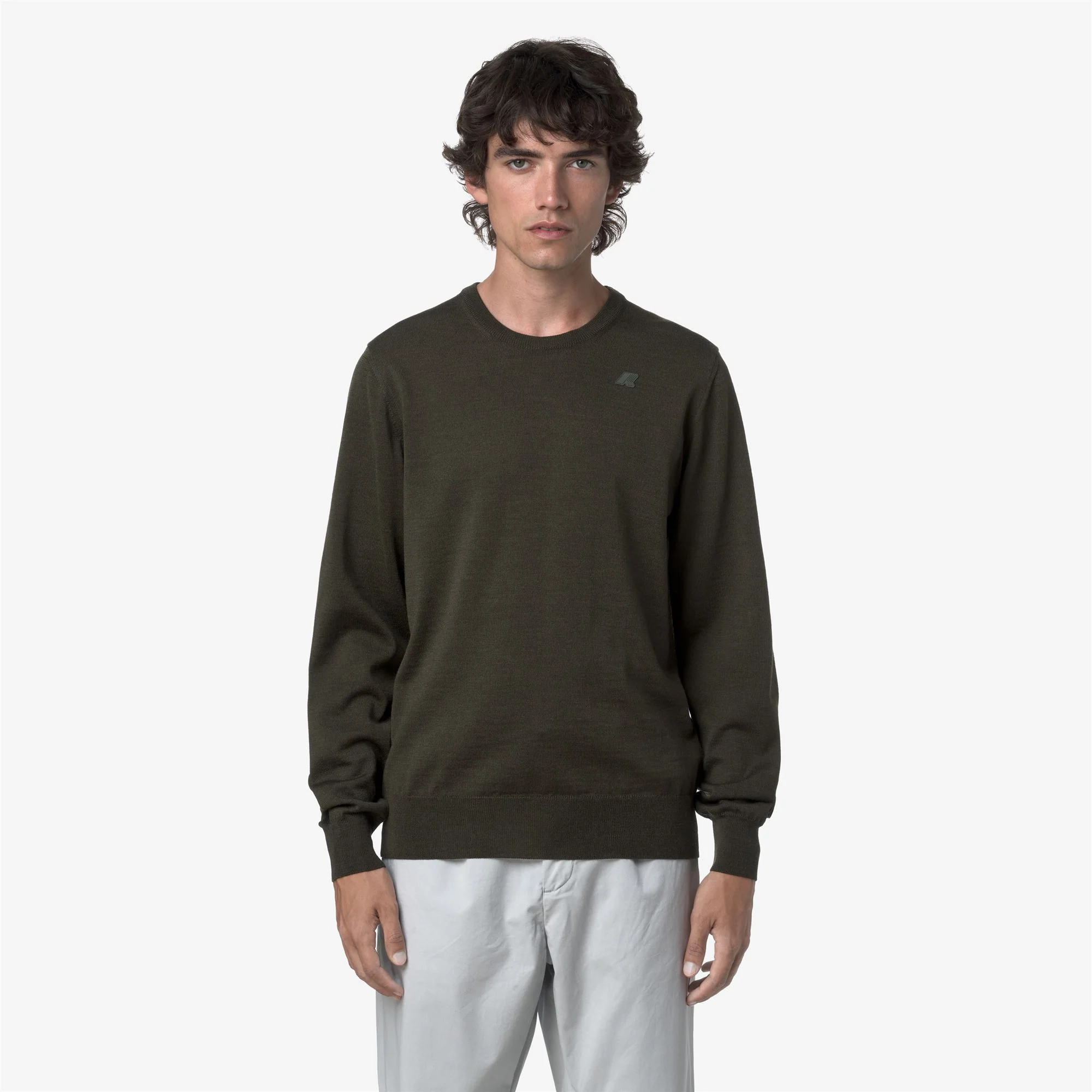 SEBASTIEN MERINO - KNITWEAR - Pull  Over - Man - GREEN BLACKISH - Image 3