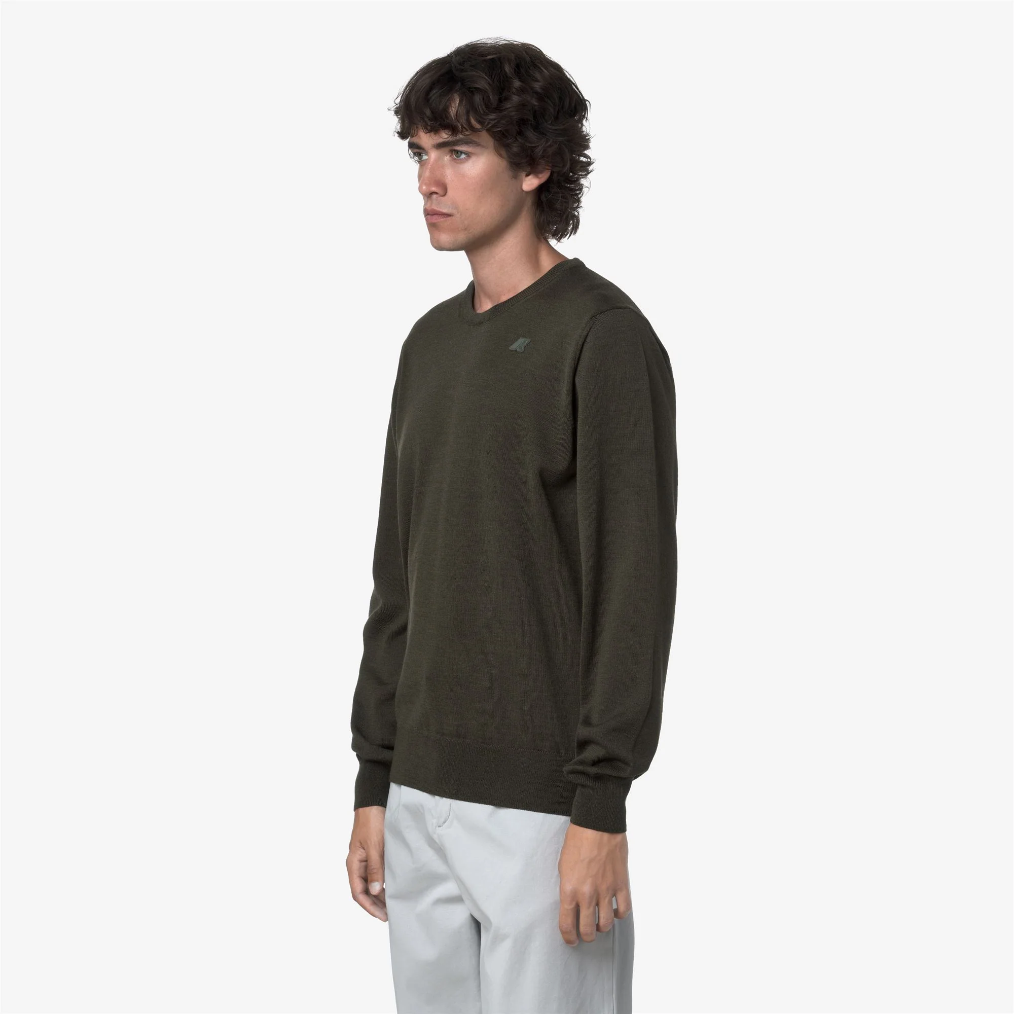 SEBASTIEN MERINO - KNITWEAR - Pull  Over - Man - GREEN BLACKISH - Image 4
